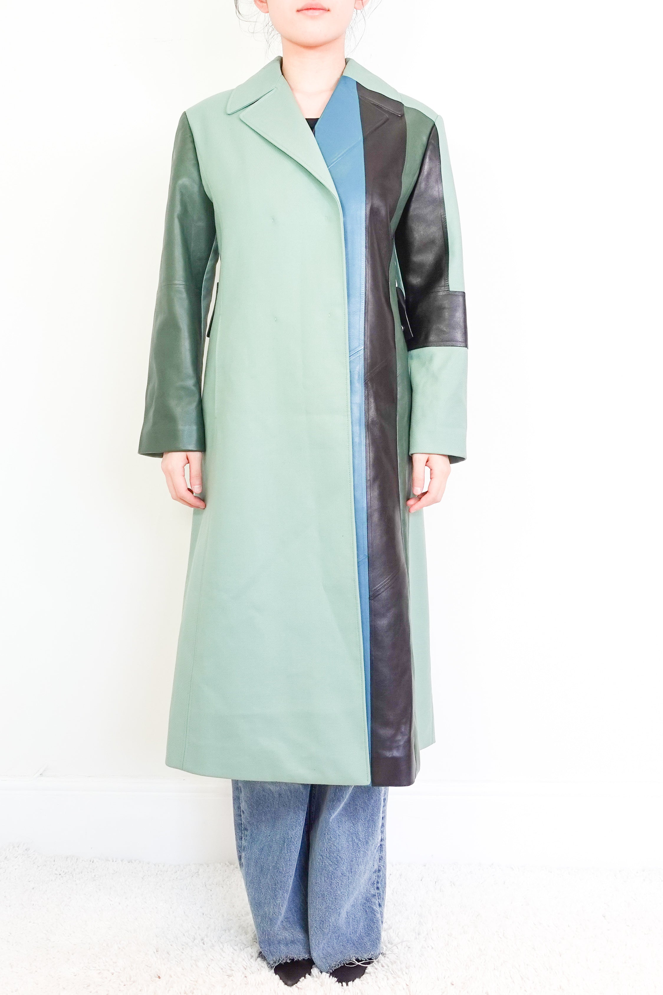Salvatore Ferragamo Green Trench Coat – Luxury Italian Outerwear | Authentic Preloved | RRP £2,000