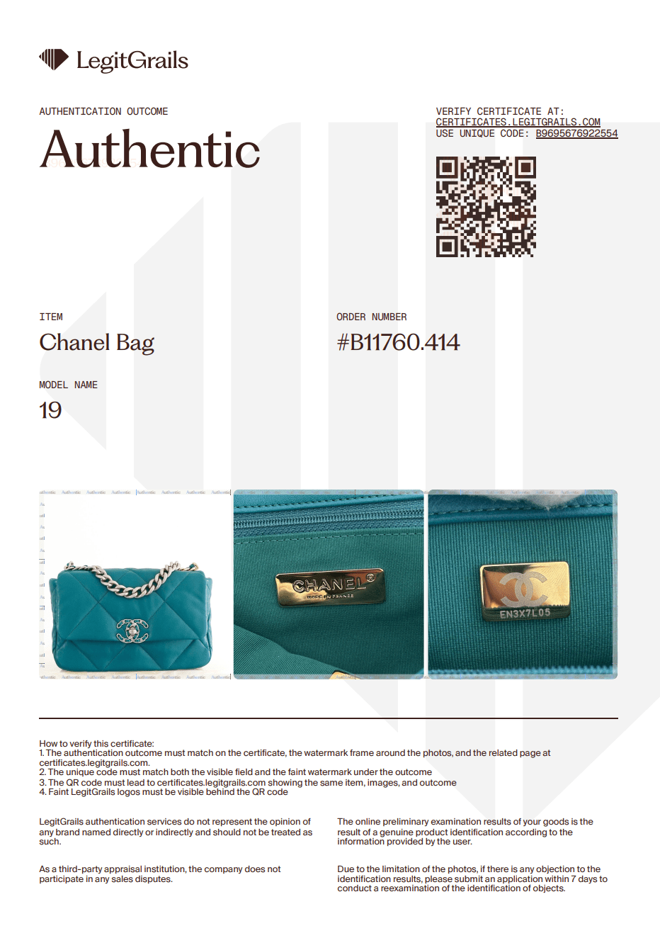 Chanel 19 Small Flap Bag in Green Lambskin Quilted Leather Mixed Hardware (RRP £5,780) | Authentic Preloved - Reloved Again