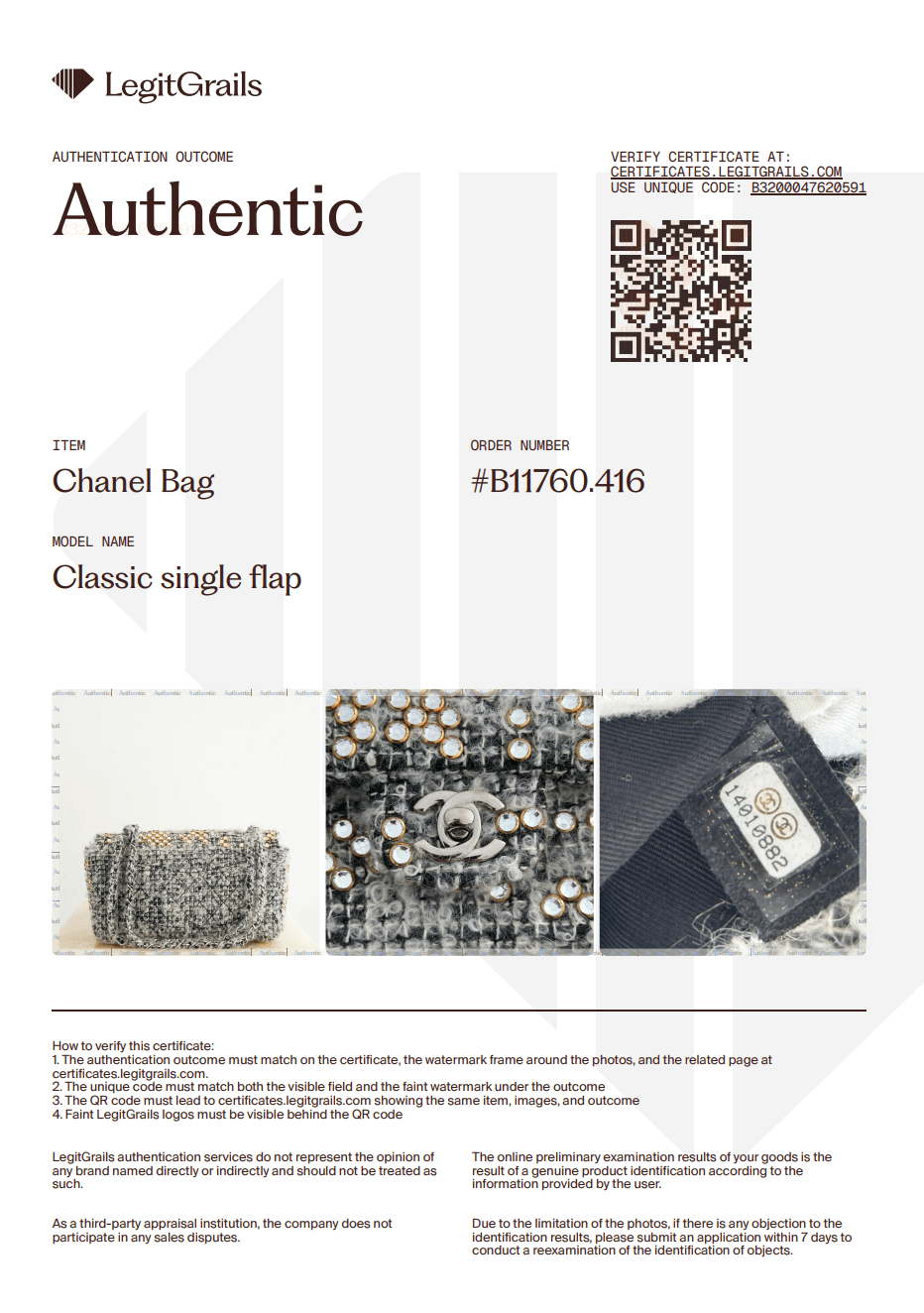 Chanel Grey Mohair Tweed Swarovski Crystal Medium Single Flap Bag | Authentic Preloved - Reloved Again