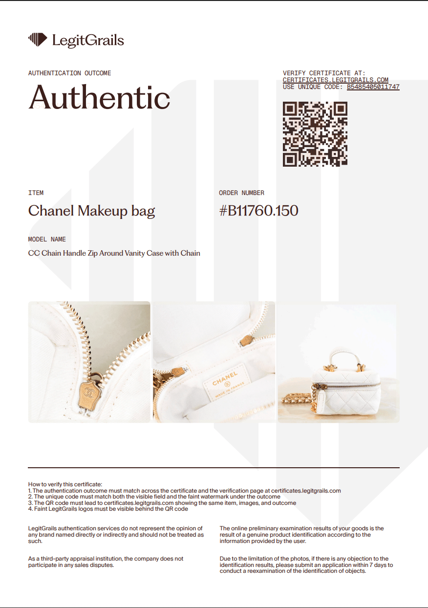 RARE Chanel Caviar Mini Vanity Bag in White RRP £2210 | Authentic Preloved - Reloved Again