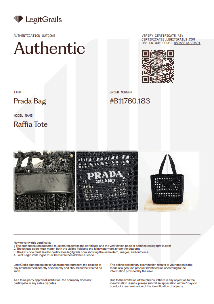 Prada Crochet Raffia Tote in Black RRP £1450 | Authentic and Preloved - Reloved Again