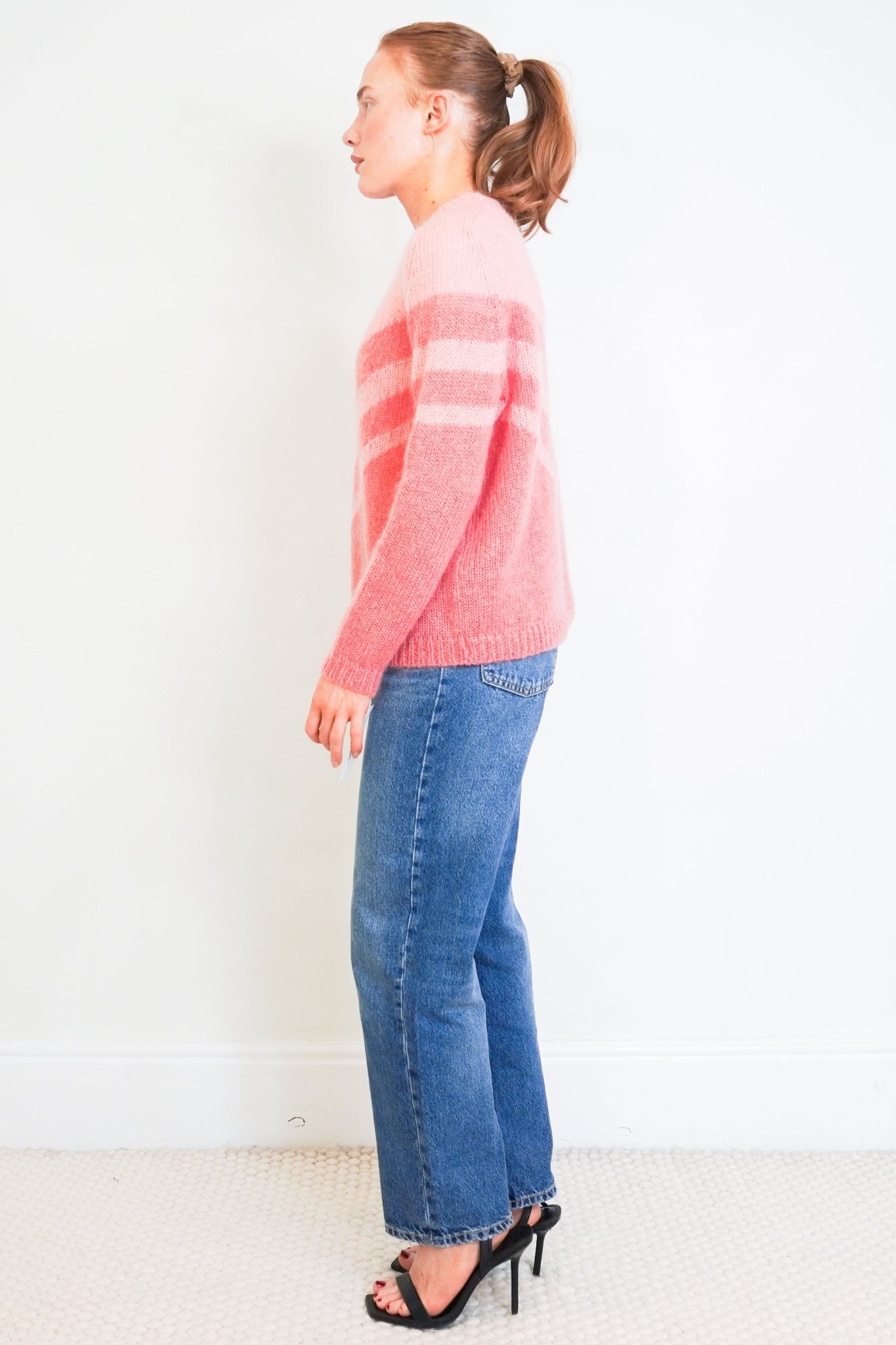 Sezane Pink Mohair Crewneck Jumper RRP £125 | Authentic Preloved - Reloved Again