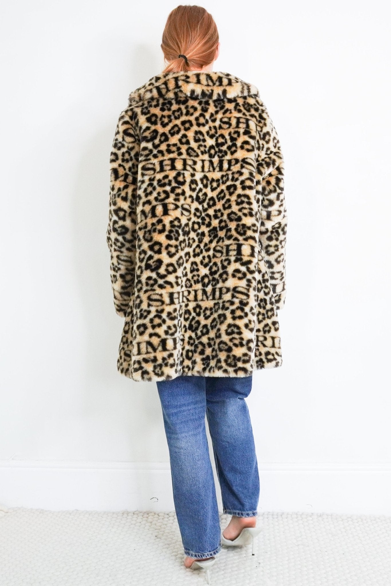 Shrimps Leopard Logo Faux Fur Coat (RRP £595) | Authentic Preloved - Reloved Again