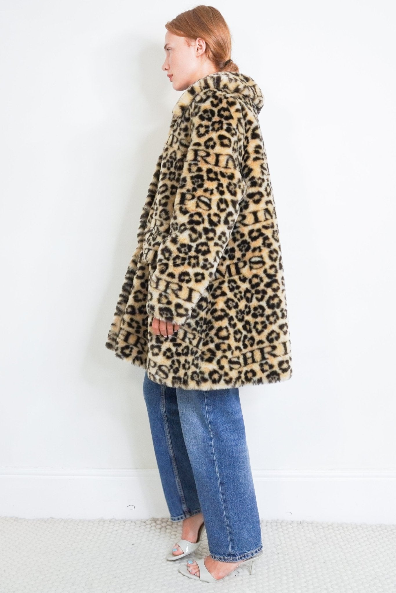 Shrimps Leopard Logo Faux Fur Coat (RRP £595) | Authentic Preloved - Reloved Again