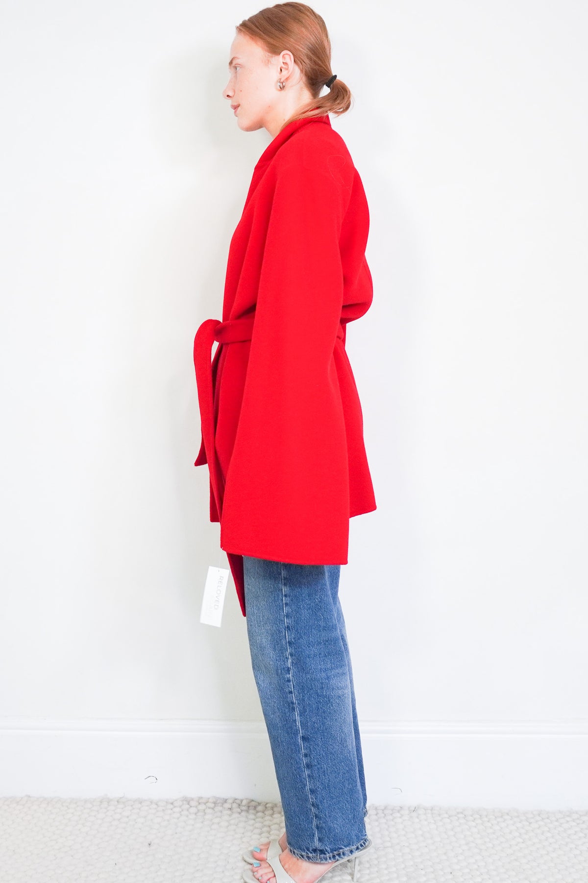 Side Alberta Ferretti Handmade Wool & Cashmere Red Jacket