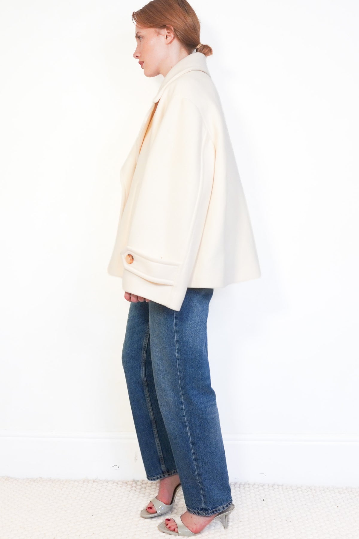 Side: CHLOÉ Wool-Blend Double-Breasted Pea Coat 