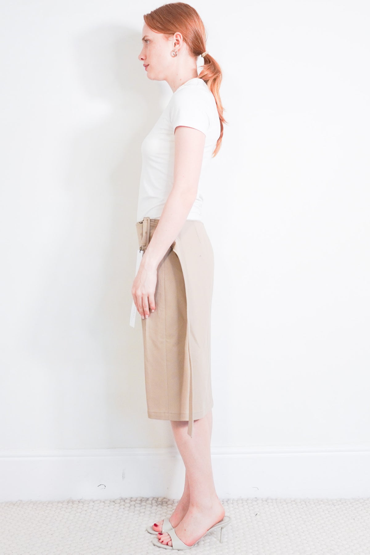 Side: Courreges Utility Buckle Belt Skirt