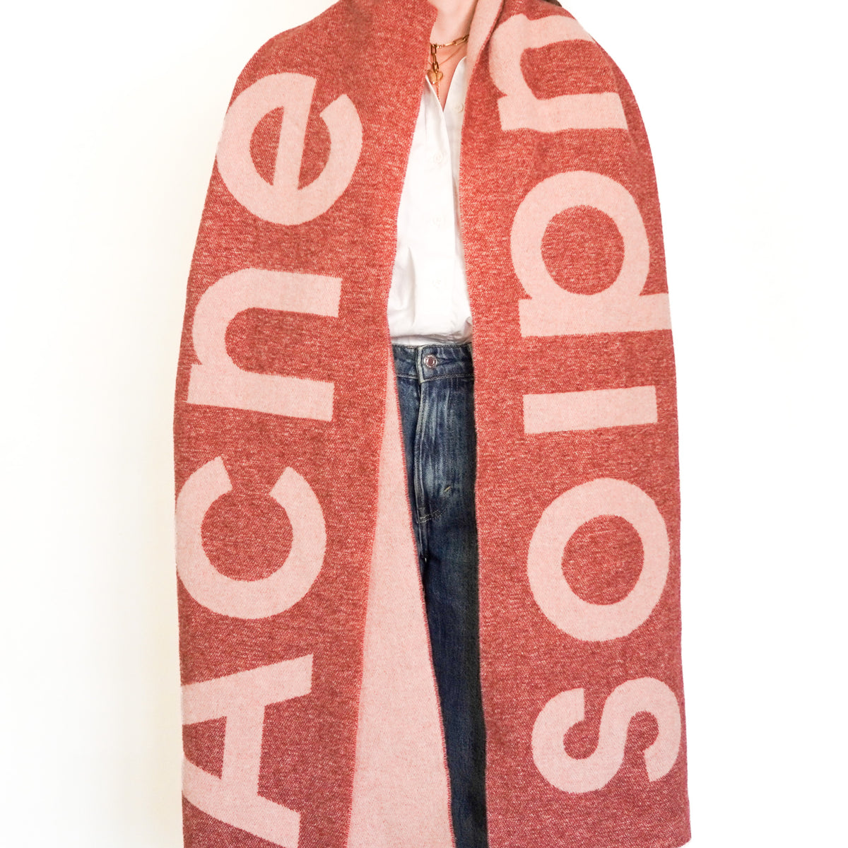 Side Image: Acne Studios Pink Scarf 