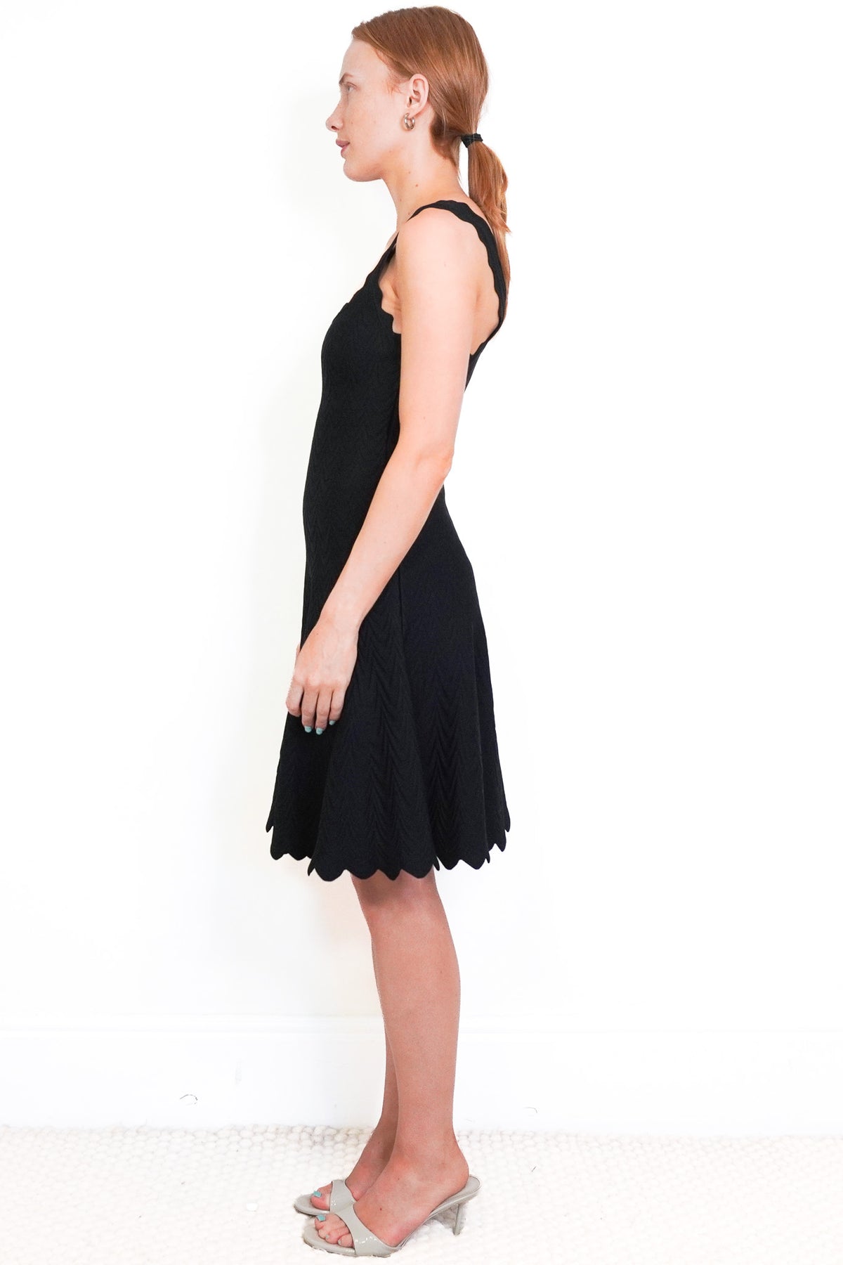 Alaïa Scallop Edge Black Dress (RRP £1600) | Authentic Preloved - Reloved Again