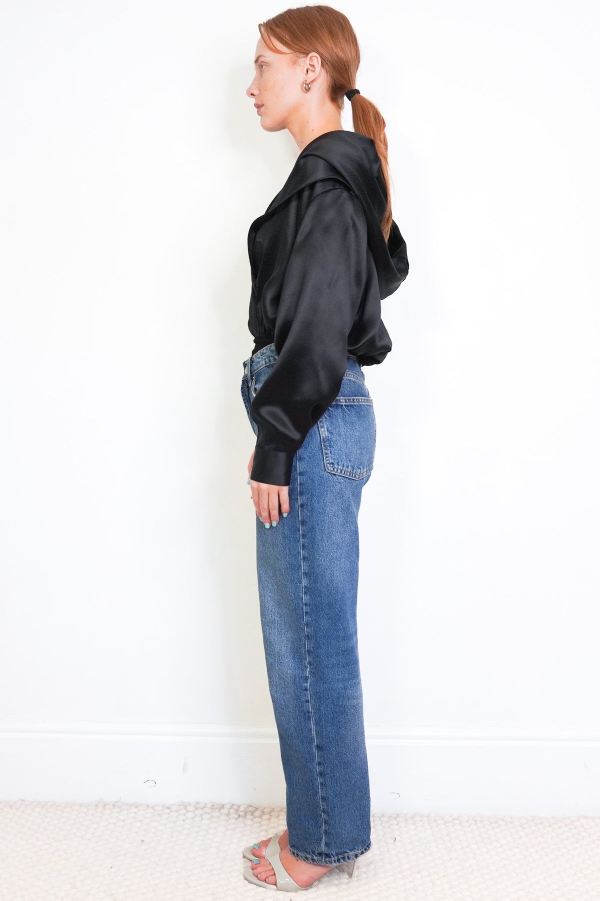 Alaia Silk Hooded Black Bodysuit (RRP £1300) | Authentic Preloved - Reloved Again