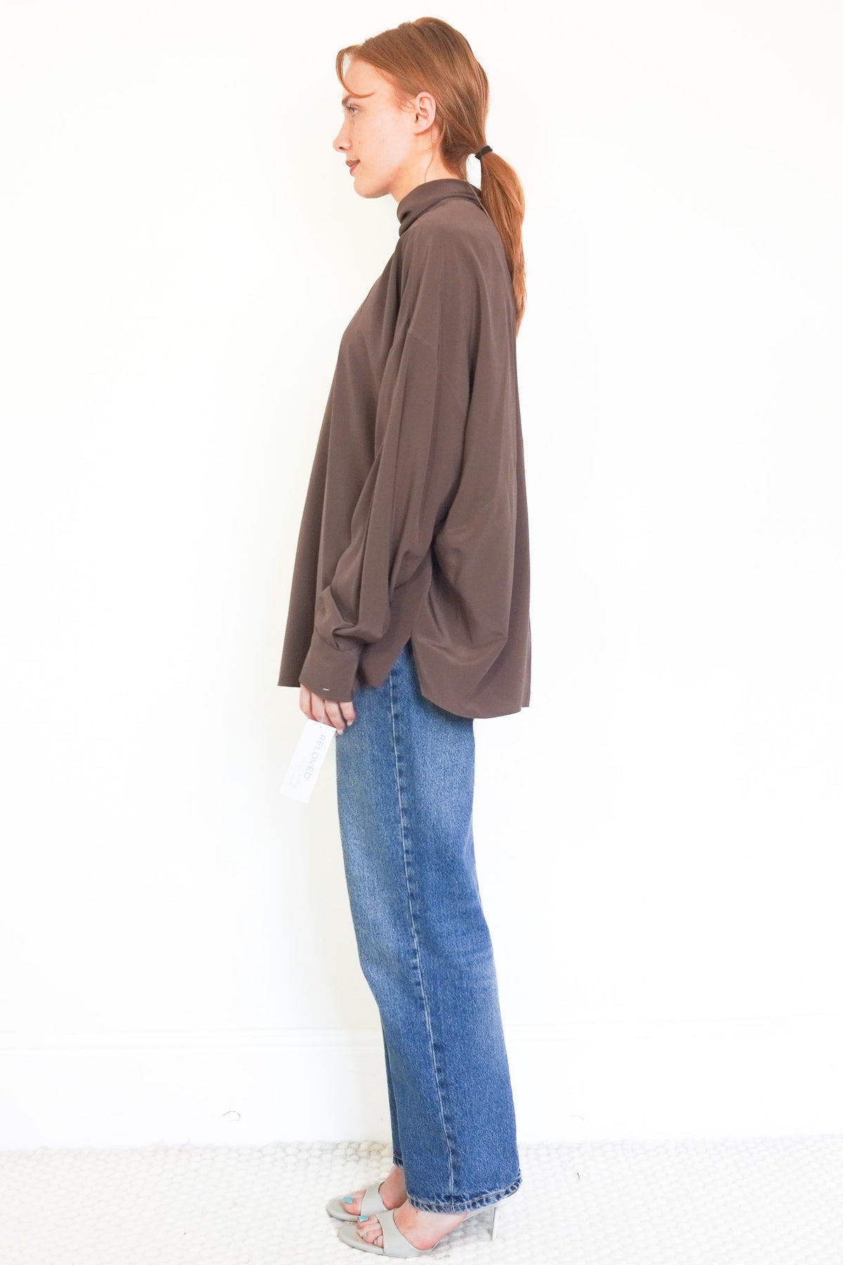 Side Image: Brunello Cucinelli  Embellished High Neck Top