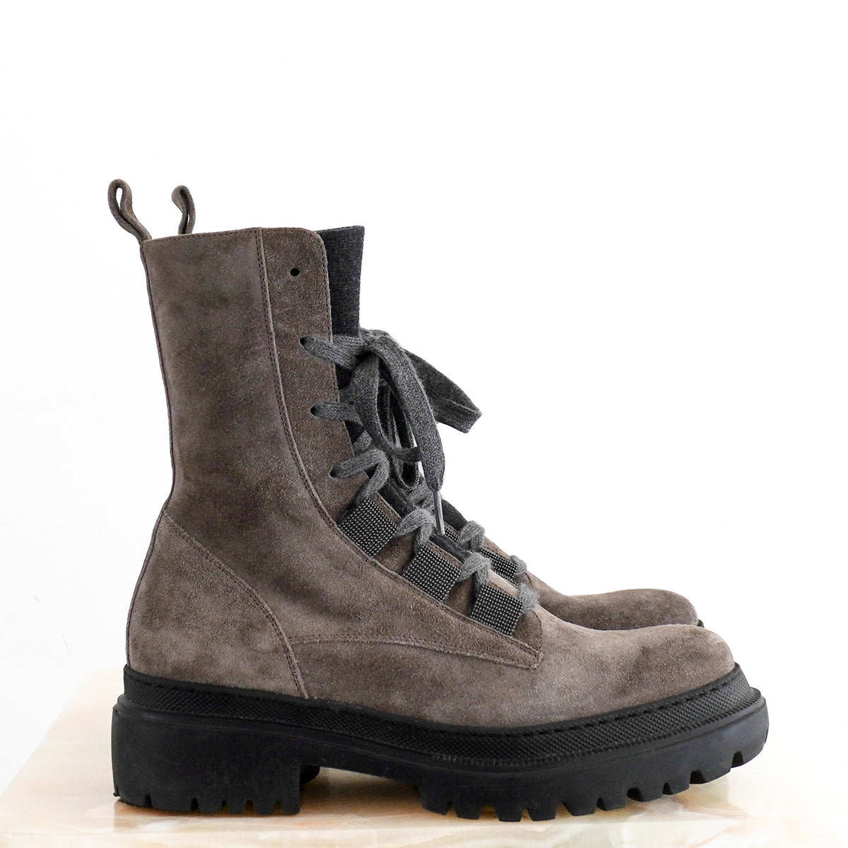 Side Image: Brunello Cucinelli Suede Boots