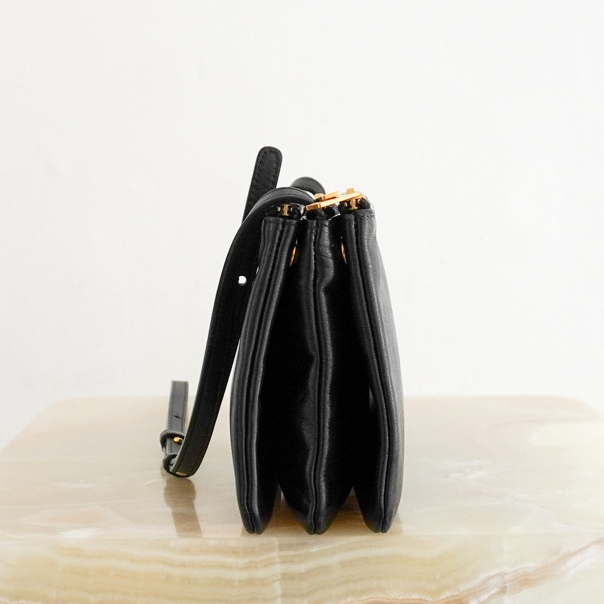 Side Image: Celine Trio Leather Small Crossbody Bag