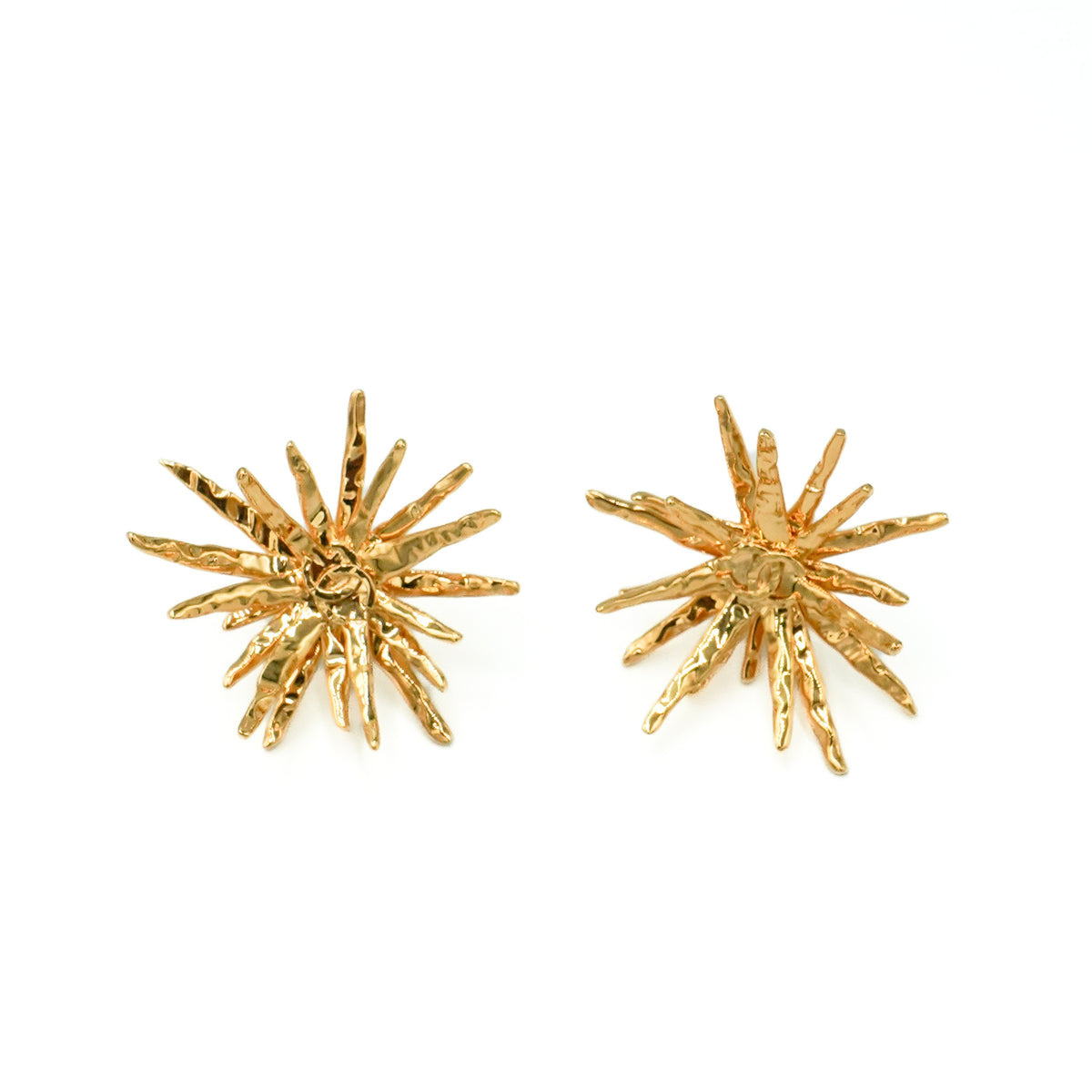 Side Image: Chanel Metal Starburst Earrings