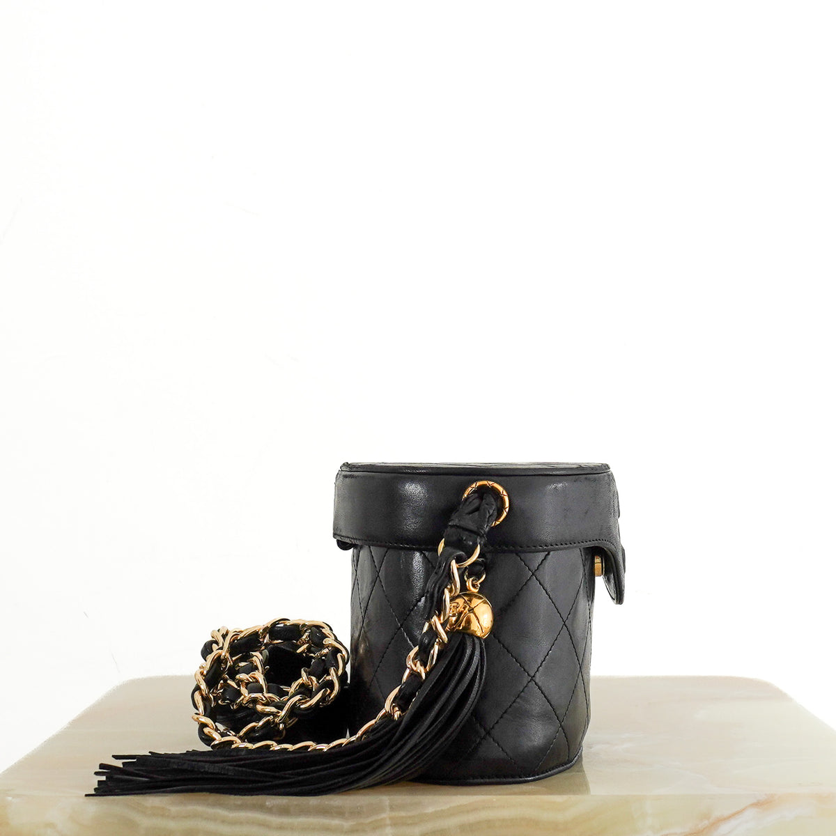 Side Image: Chanel Vintage Leather Lambskin Box Bag