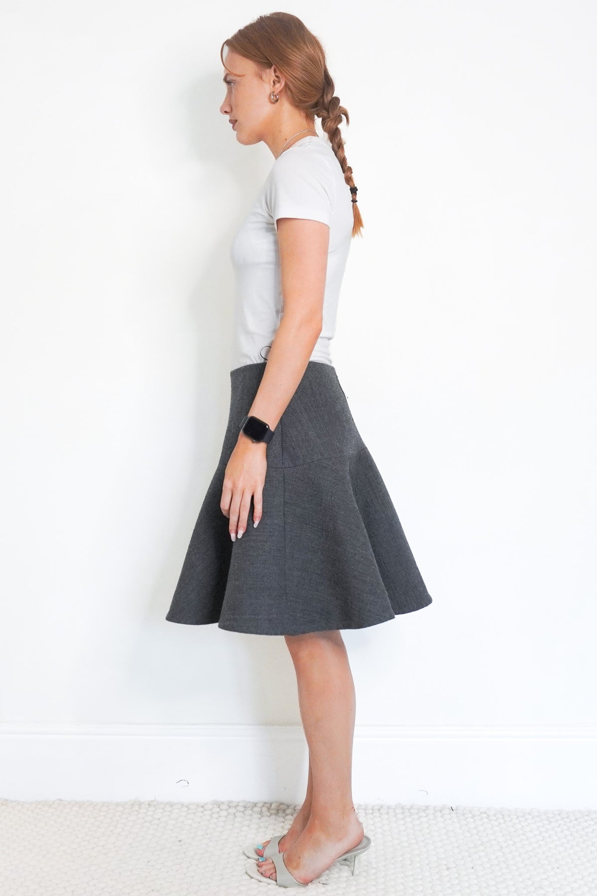 Side Image: Jil Sander Wool Skirt