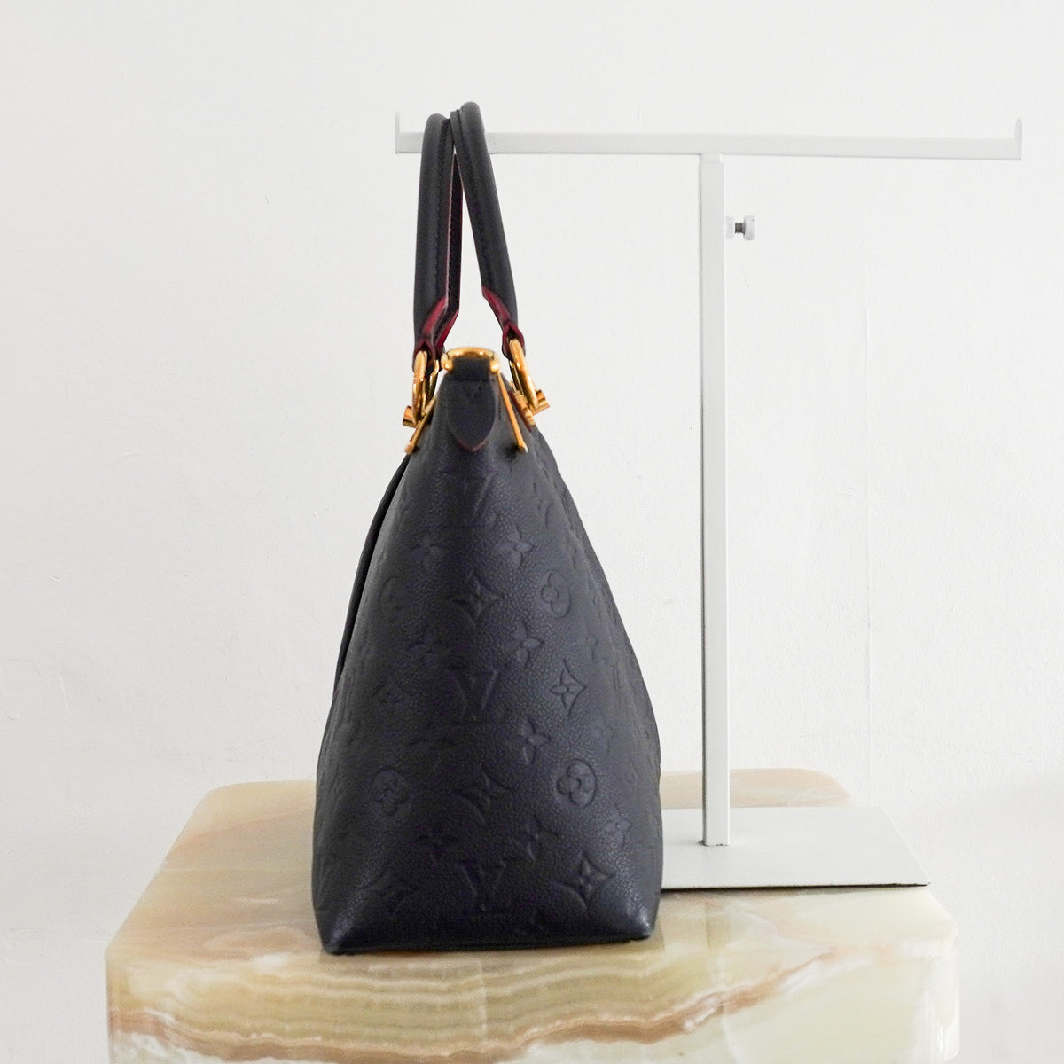 Side Image: Louis Vuitton Monogram Empreinte V Tote MM in Navy 
