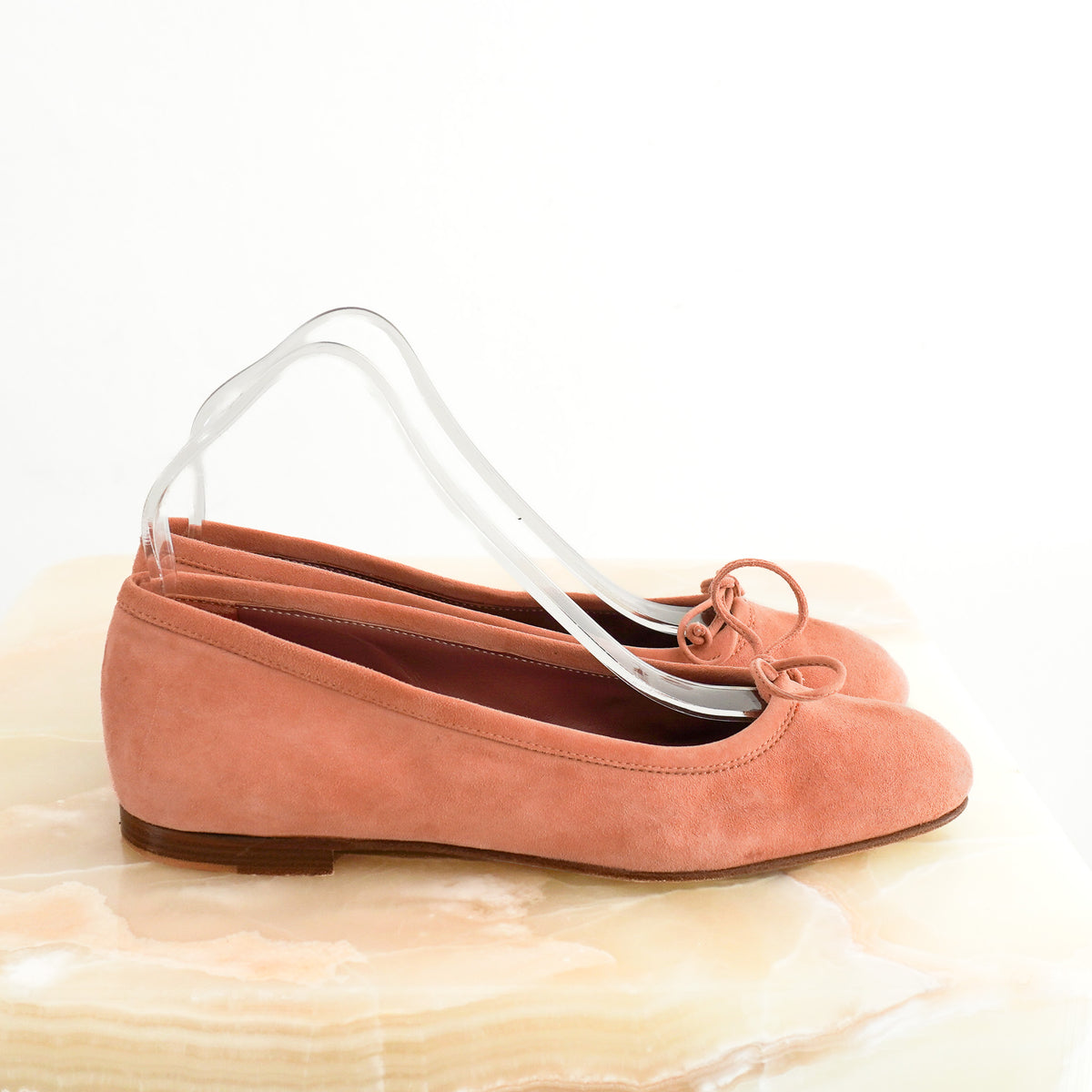 Side Image: Manolo Blahnik Pink Ballet Flats 