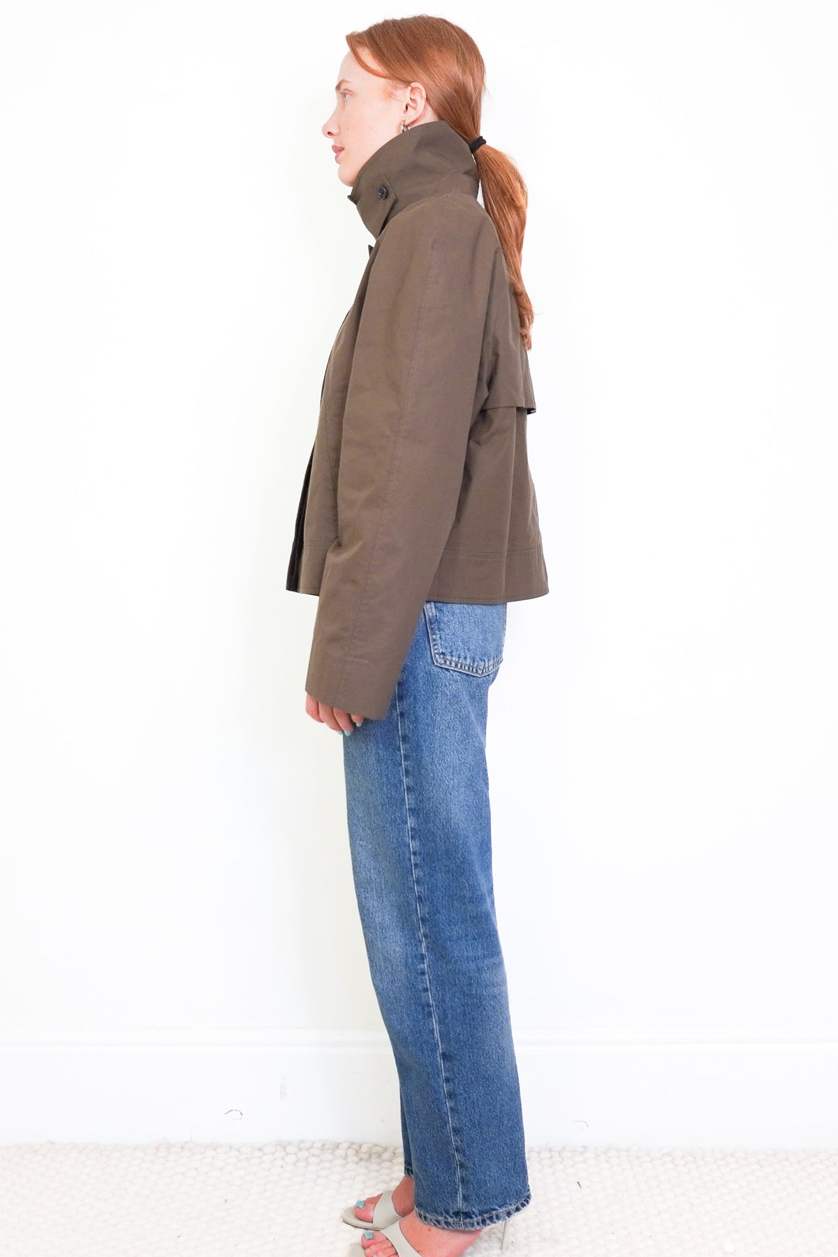 Side Image:  Margaret Howell Cropped Trench