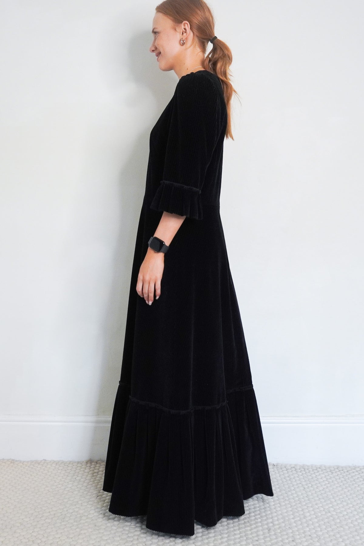 Side Image: NEW The Vampires Wife Black Corduroy Dress 