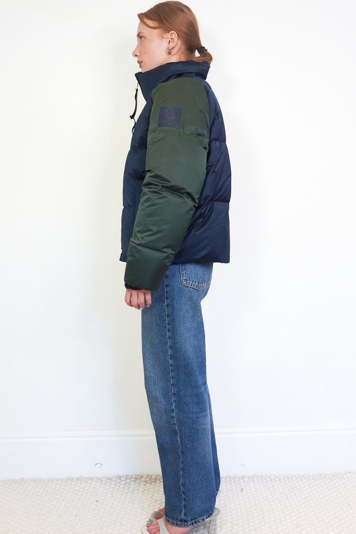 Side Image: Tory Burch Reversible Colour-Block Down Puffer Jacket