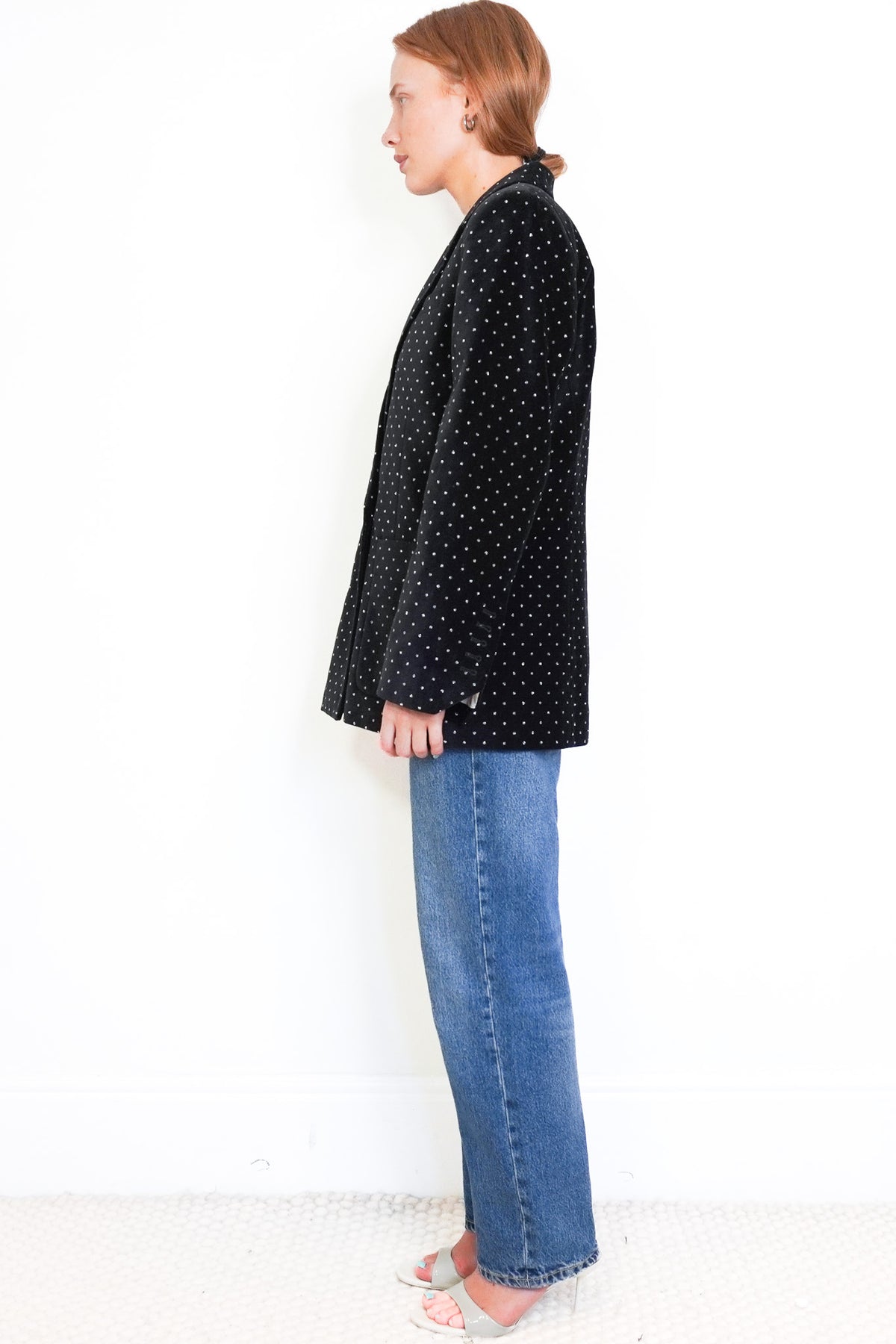 Side Image: Zadig & Voltaire Velvet Sequin Embellished Blazer 