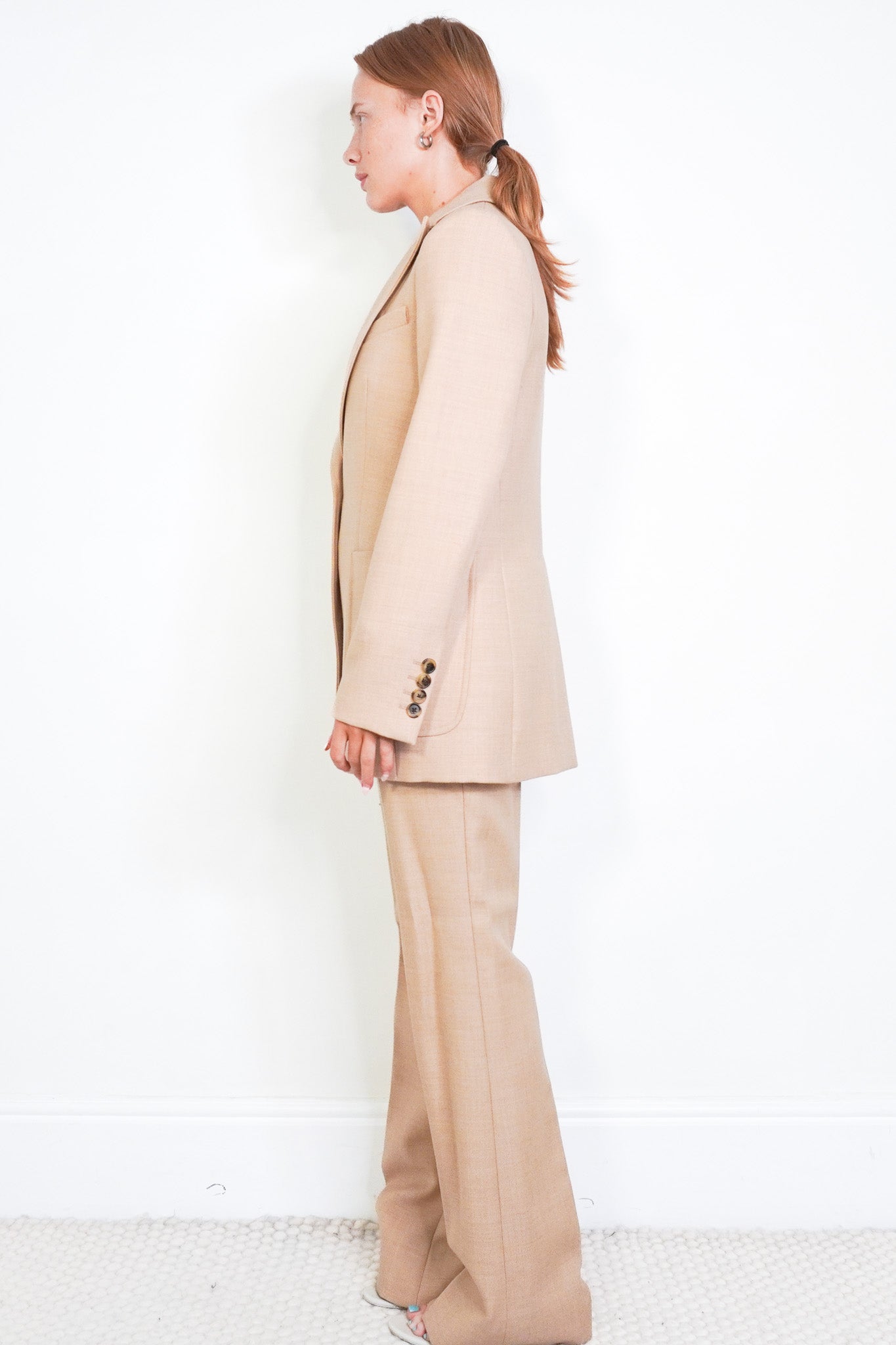 Side NEW Bella Freud Cavalry Twill Saint James Suit 