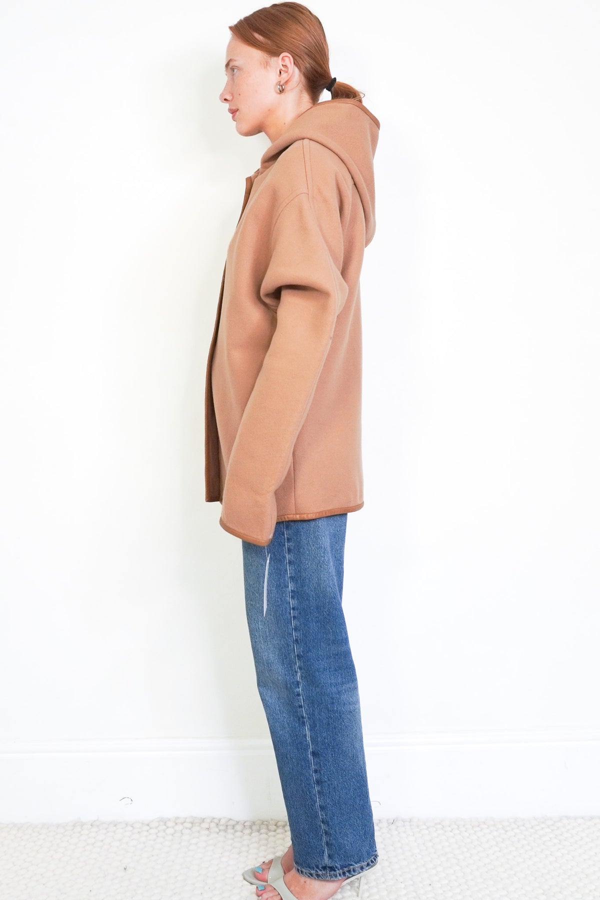 Side NEW Chloé Hooded Pink and Beige Jacket