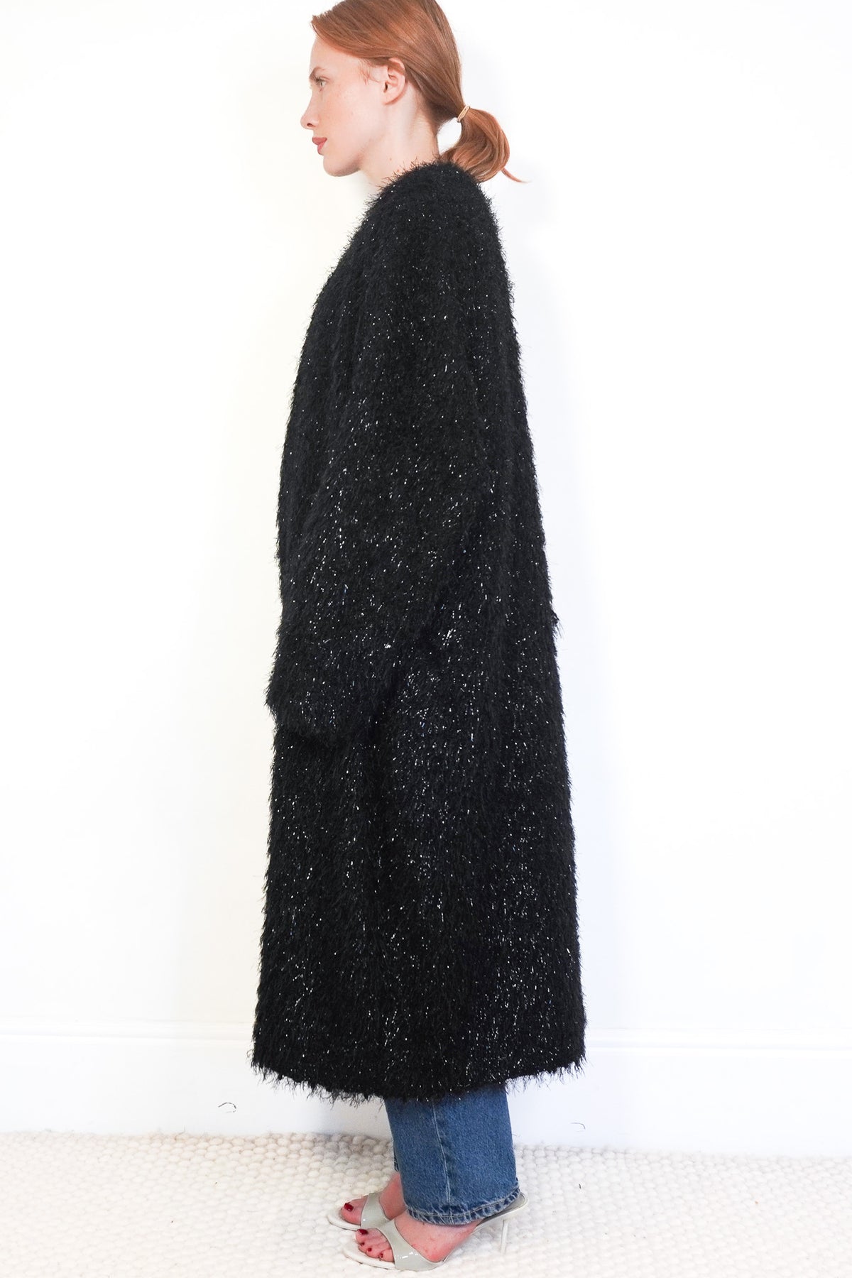 Side: NEW Stine Goya Fluffy Black Coat 