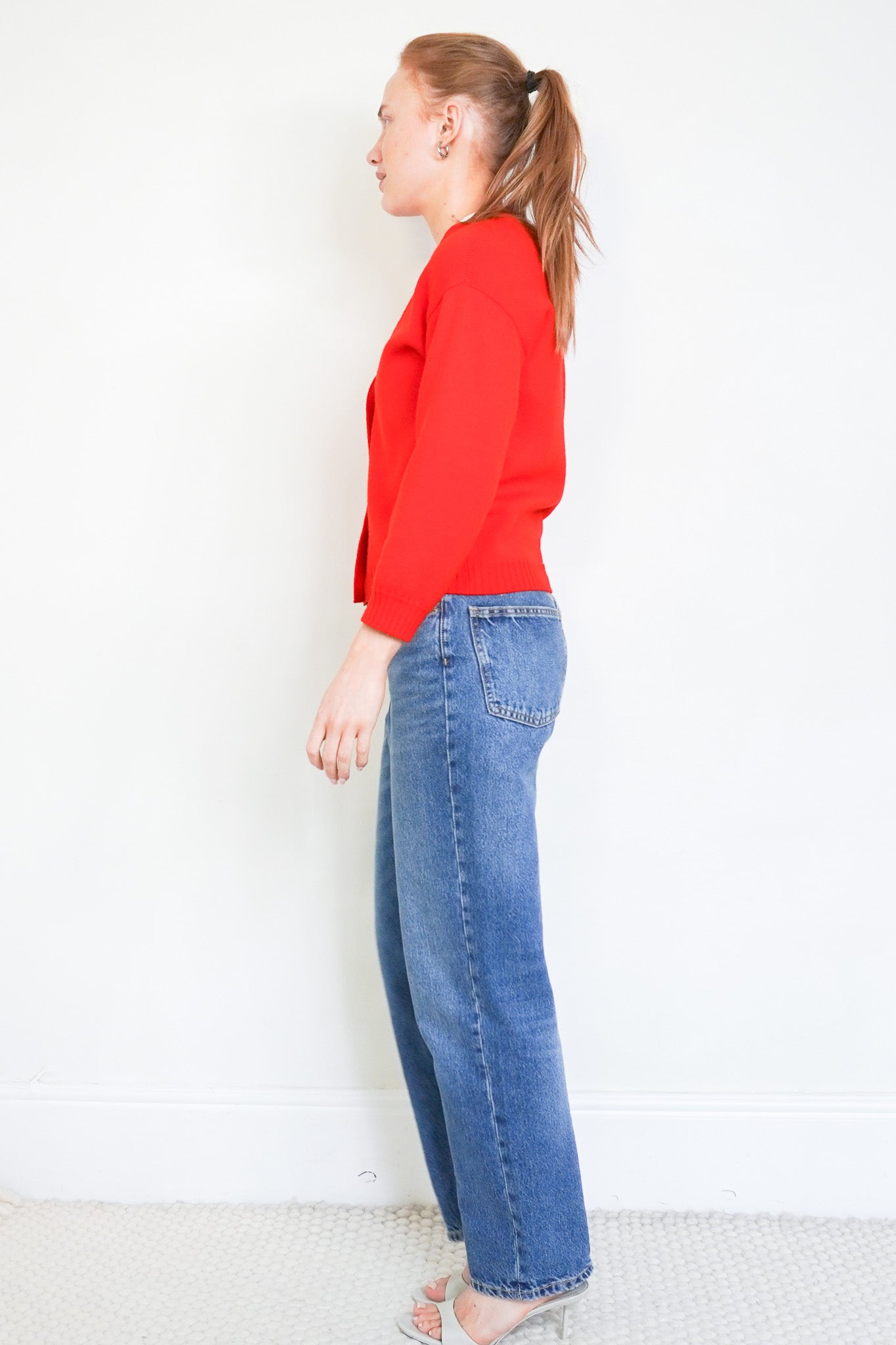 Loewe Red Cropped Anagram Cardigan RRP £900 | Authentic Preloved - Reloved Again