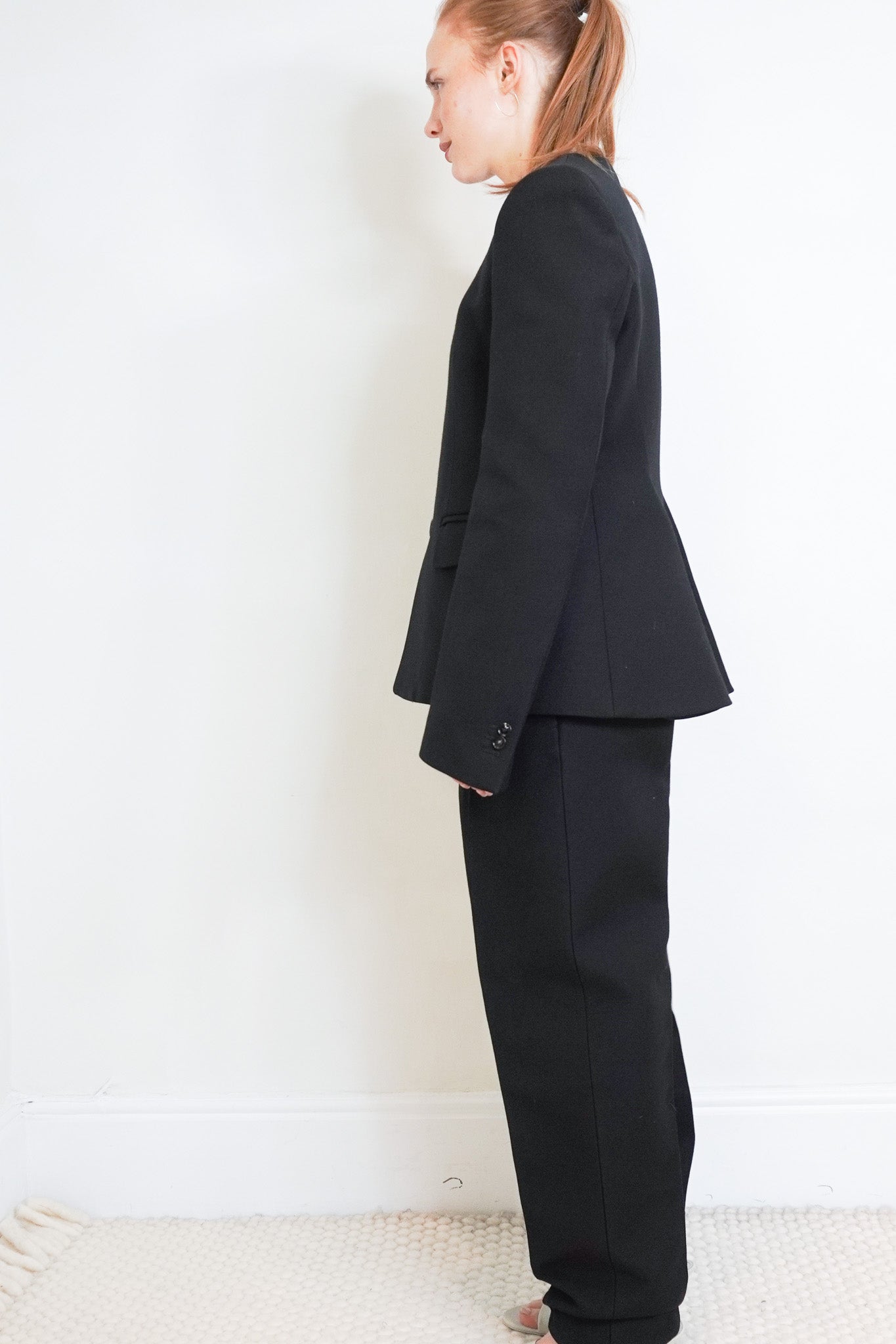 Bottega Veneta Black Wool Black Scoop Suit RRP £2000 | Authentic Preloved - Reloved Again