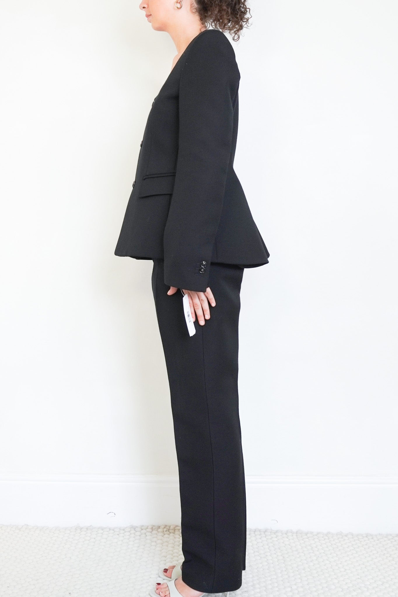Bottega Veneta Black Wool Black Scoop Suit RRP £2000 | Authentic Preloved - Reloved Again