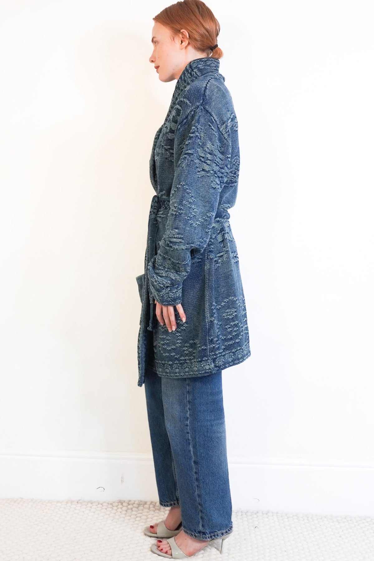 Side: Polo by Ralph Lauren Blue Knitted Cotton Cardigan