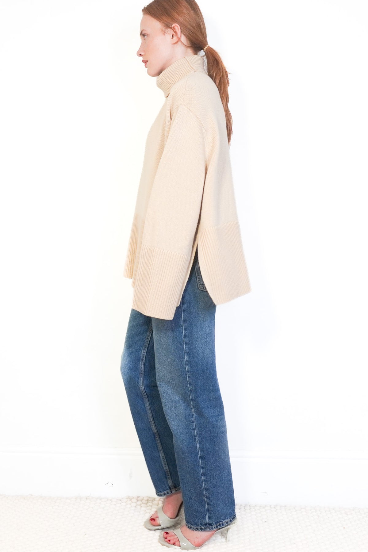 Side: Toteme Turtleneck Beige Jumper