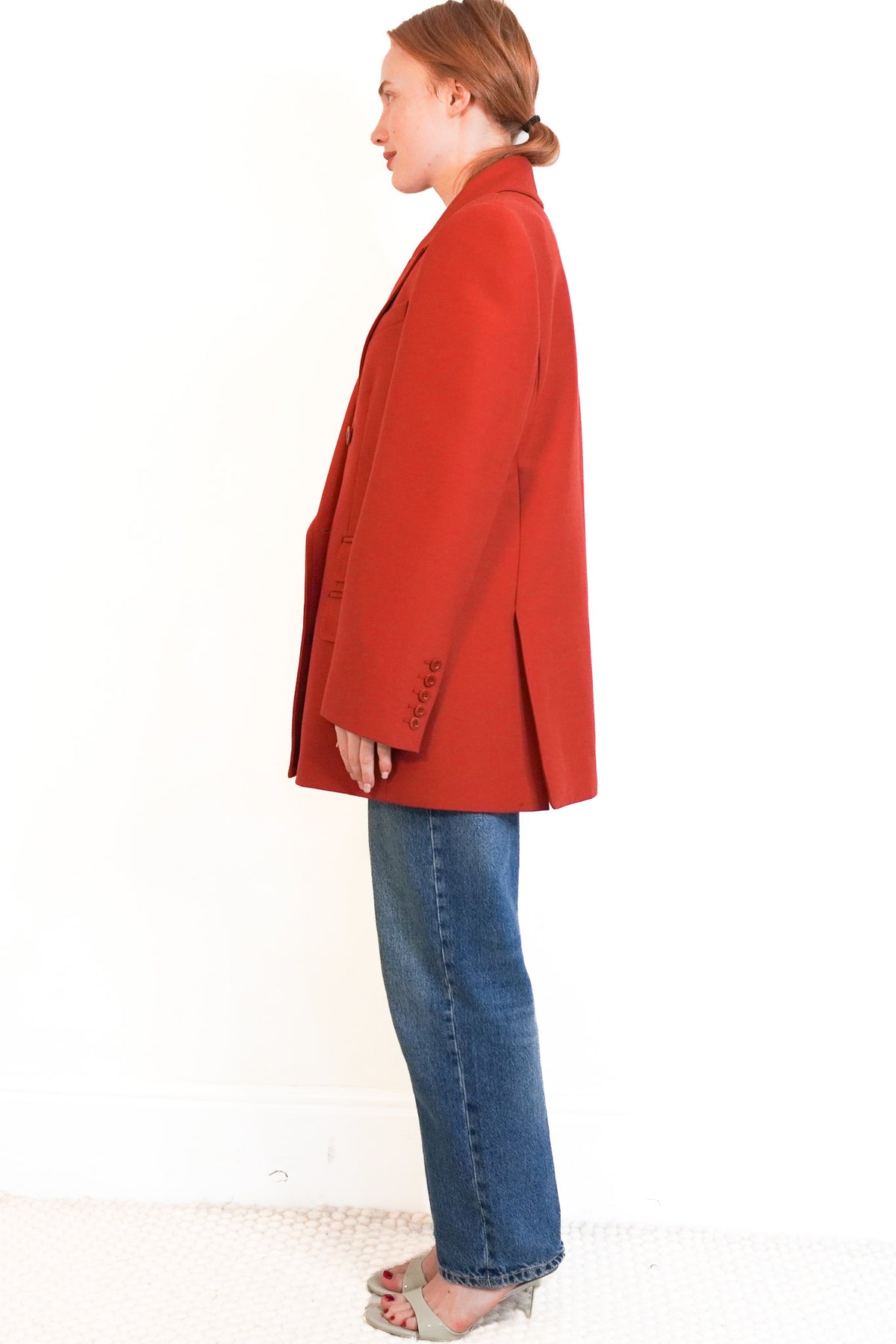 Side: Zimmermann Wool Orange Blazer