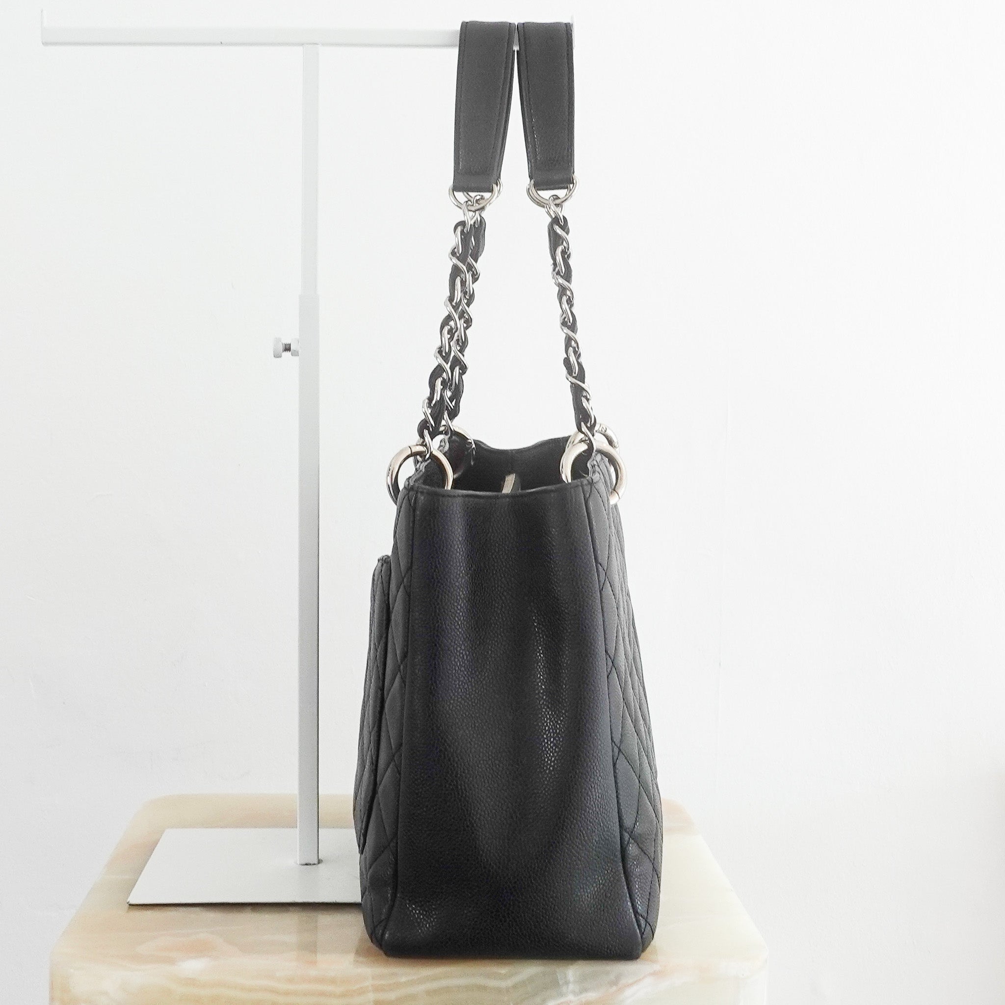 Chanel Grande Quilted Caviar Leather Black Shopper Tote RRP £5,200 | Authentic Preloved - Reloved Again
