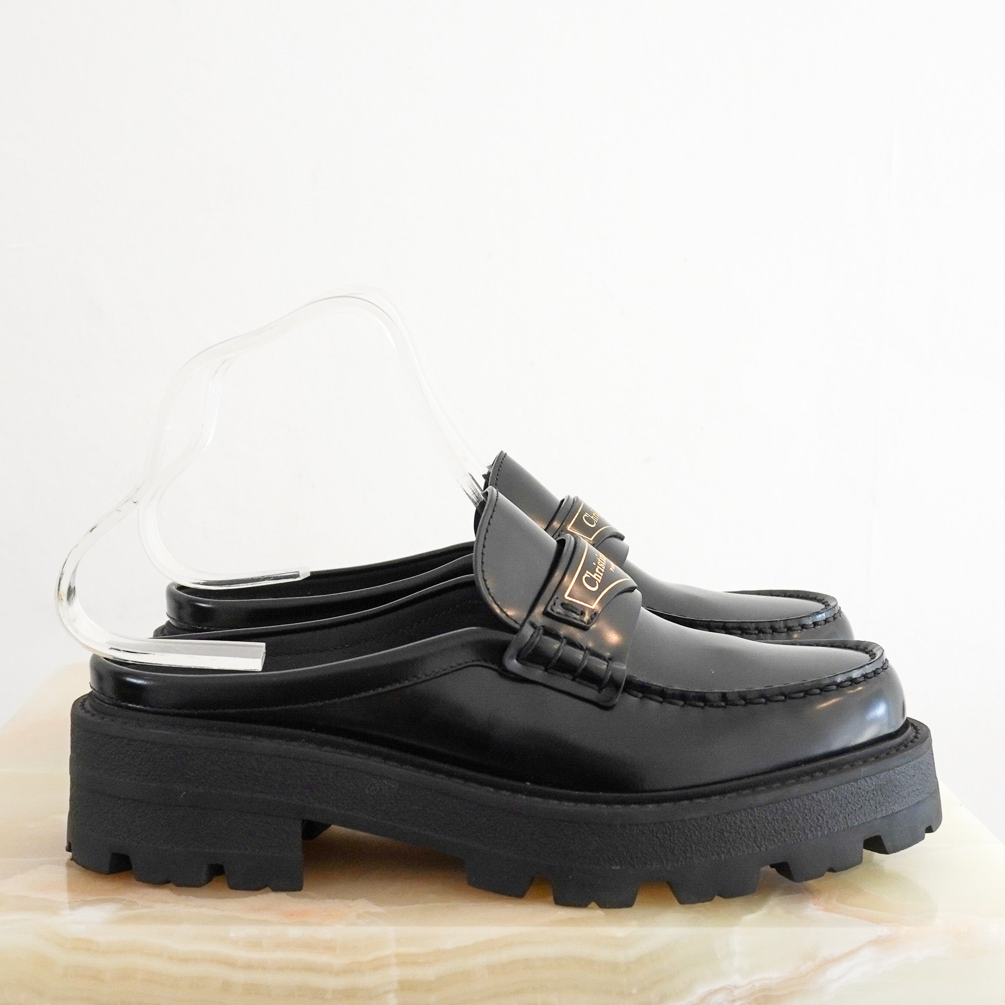 Dior Boy Loafer Mules in Black (RRP £890) | Authentic Preloved - Reloved Again