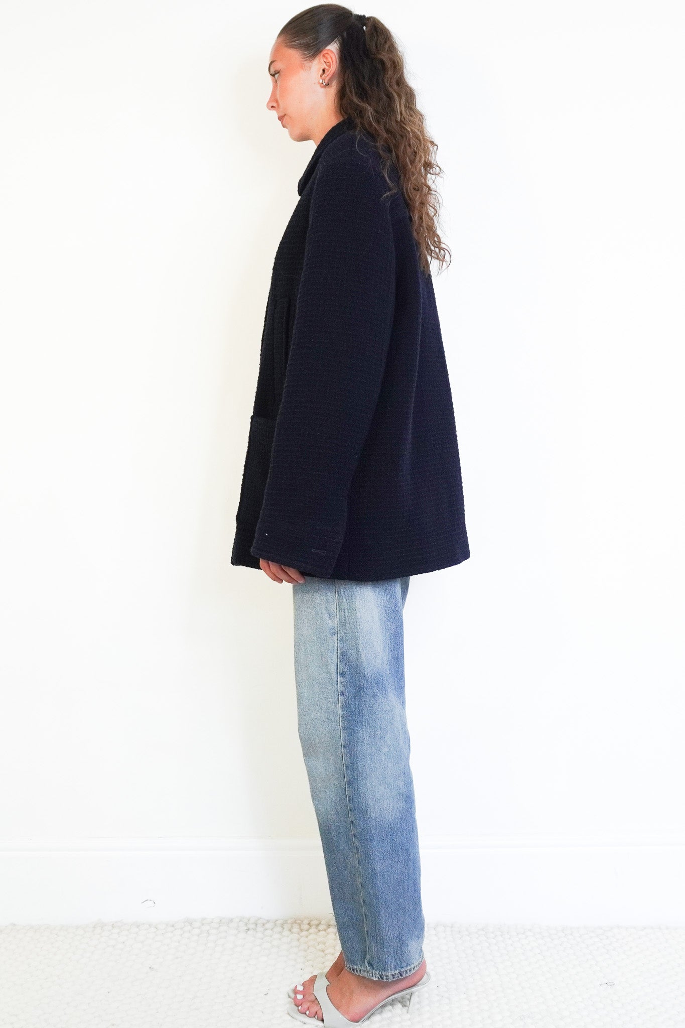 Side image Gucci Navy Bouclé Jacket