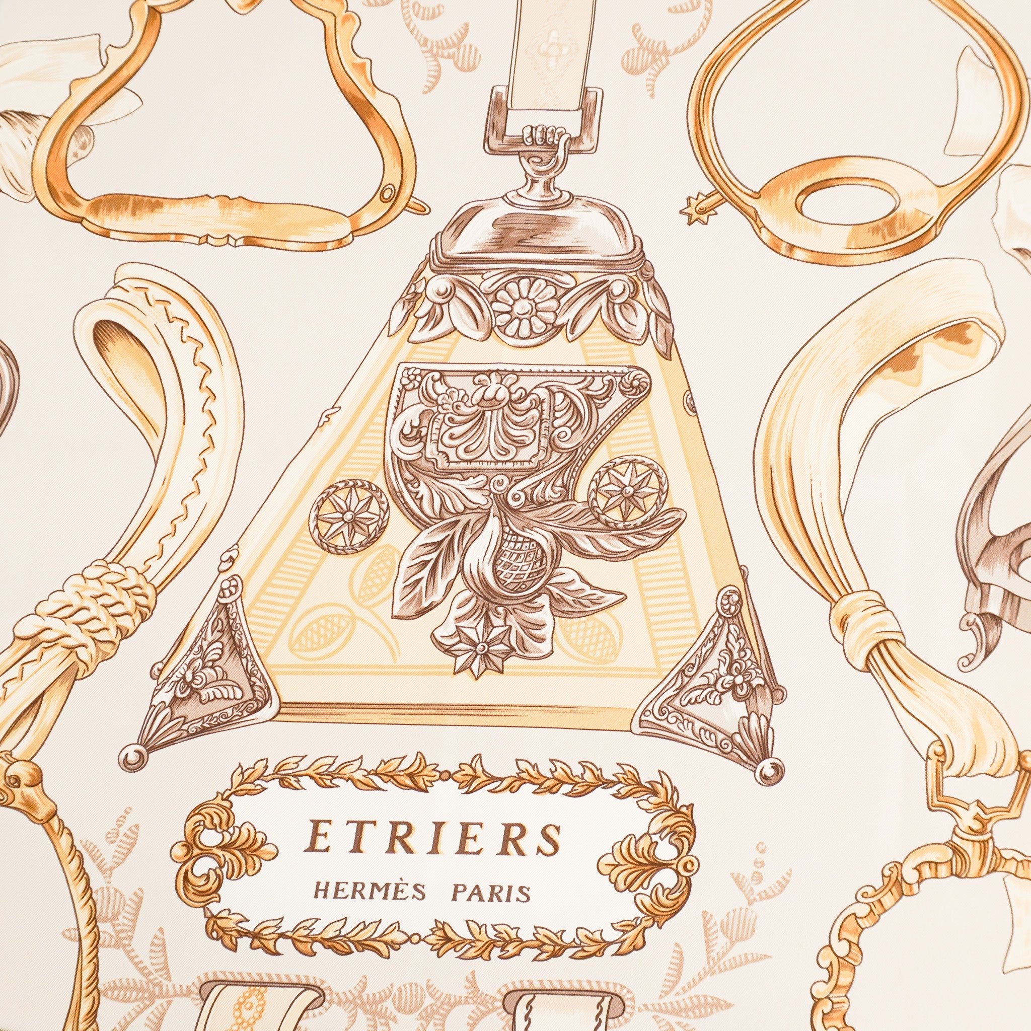 Side image Hermes Etriers Silk Twill Carre 90 Scarf 