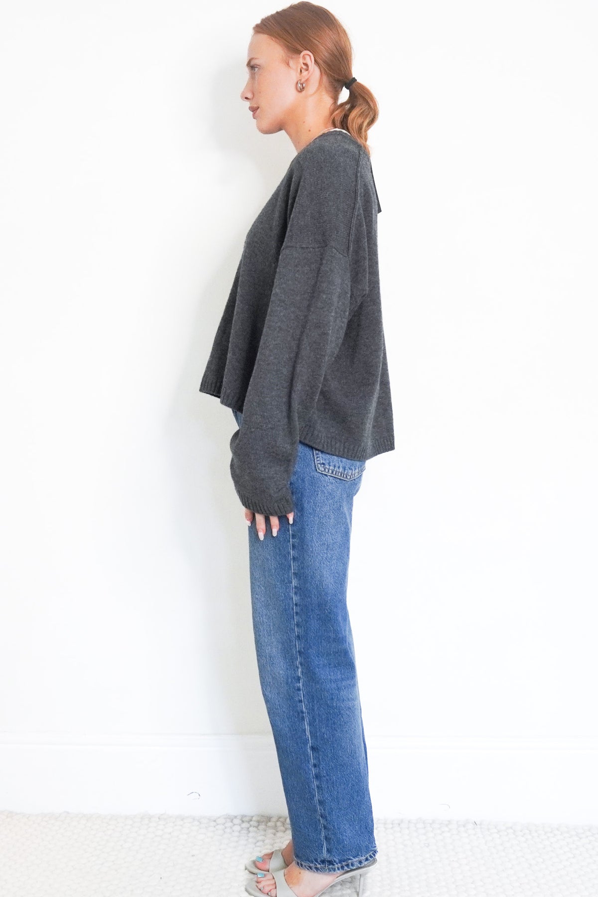 Side image ME+EM Grey Wool Jumper Chelsea London