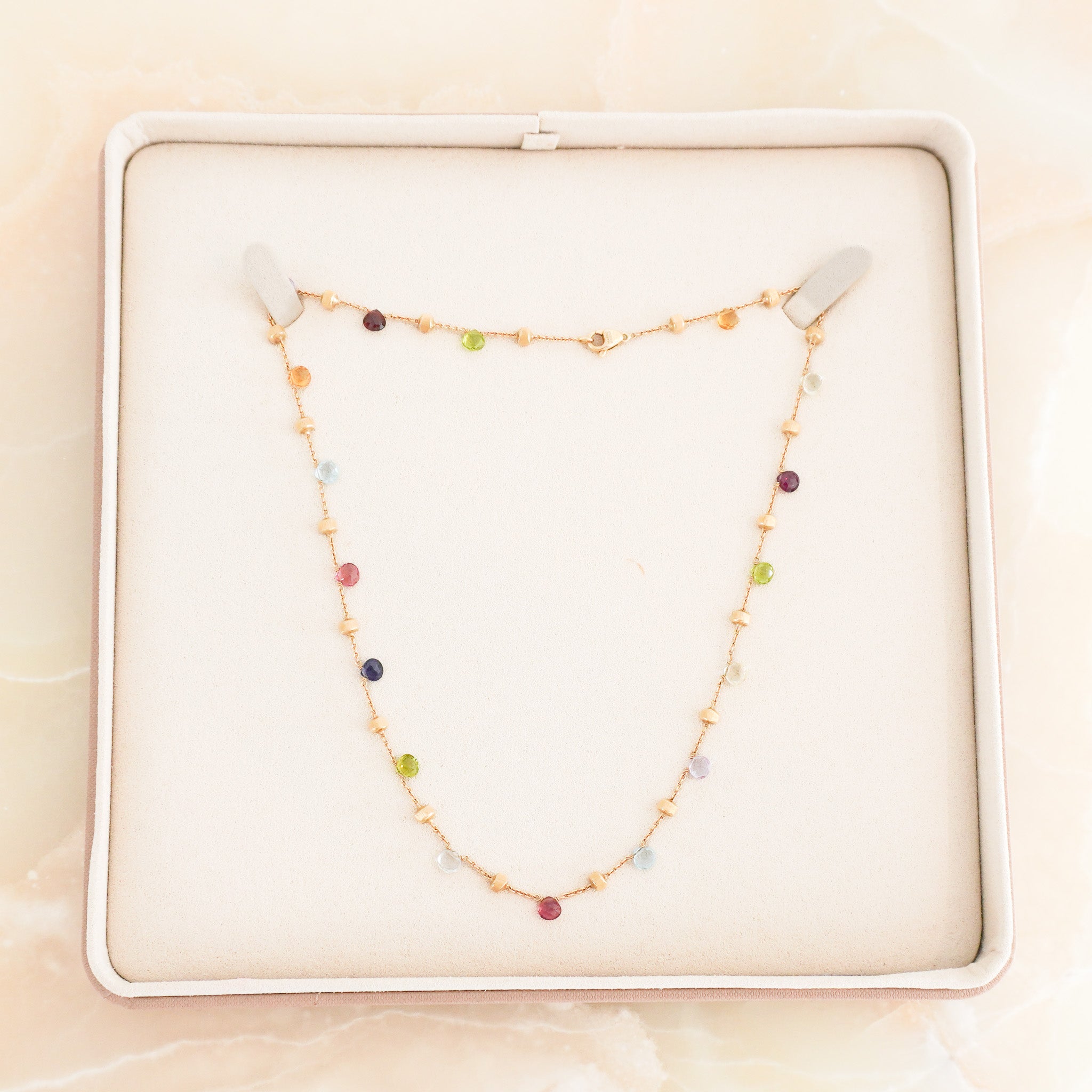 Side image Marco Bicego Paradise Mix Gemstone Necklace 