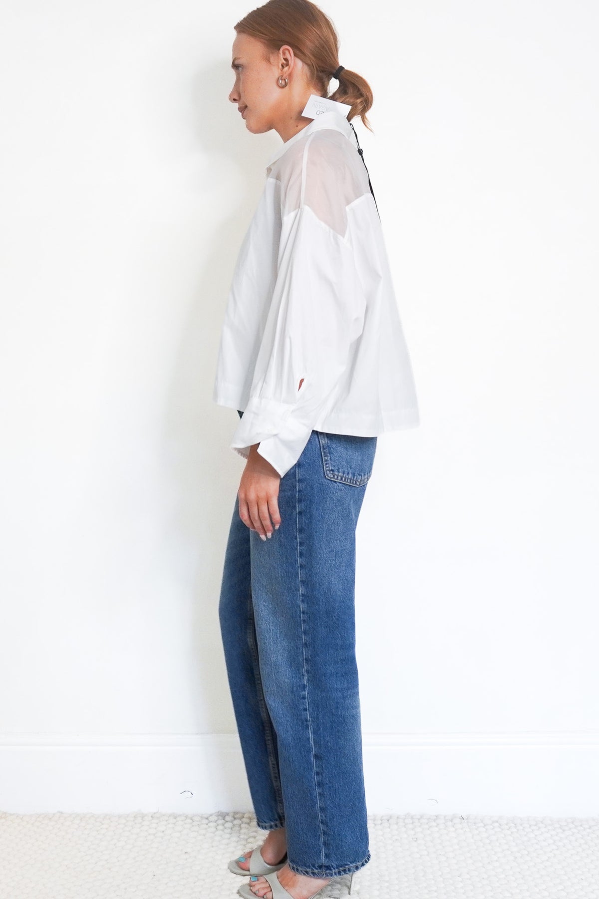 Side image NEW Rag & Bone White Elly SS Shirt Cheslea London