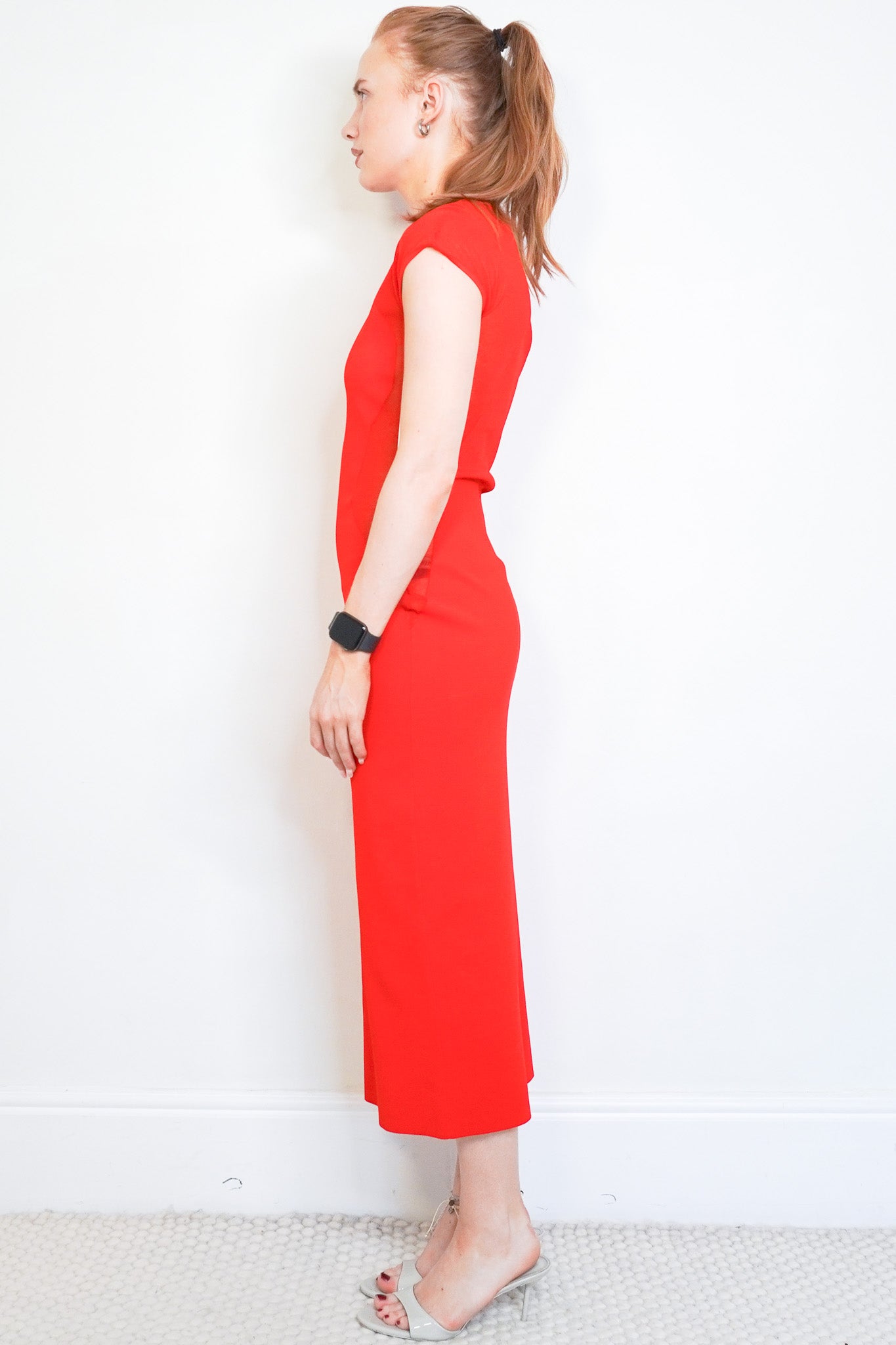 Side image Stella MacCartney Red Illusion Dress 