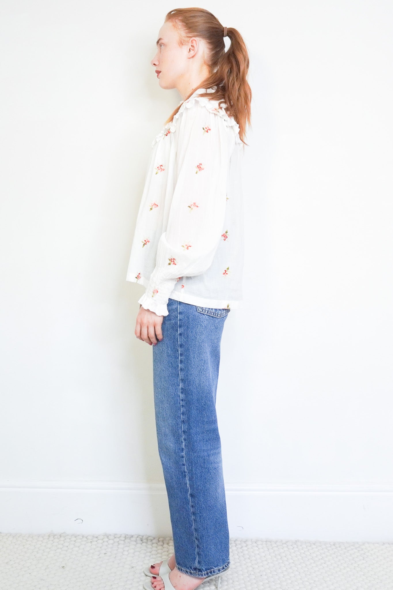 Masscob Cross Stitch Rose Cotton Blouse (RRP £350) | Authentic Preloved - Reloved Again