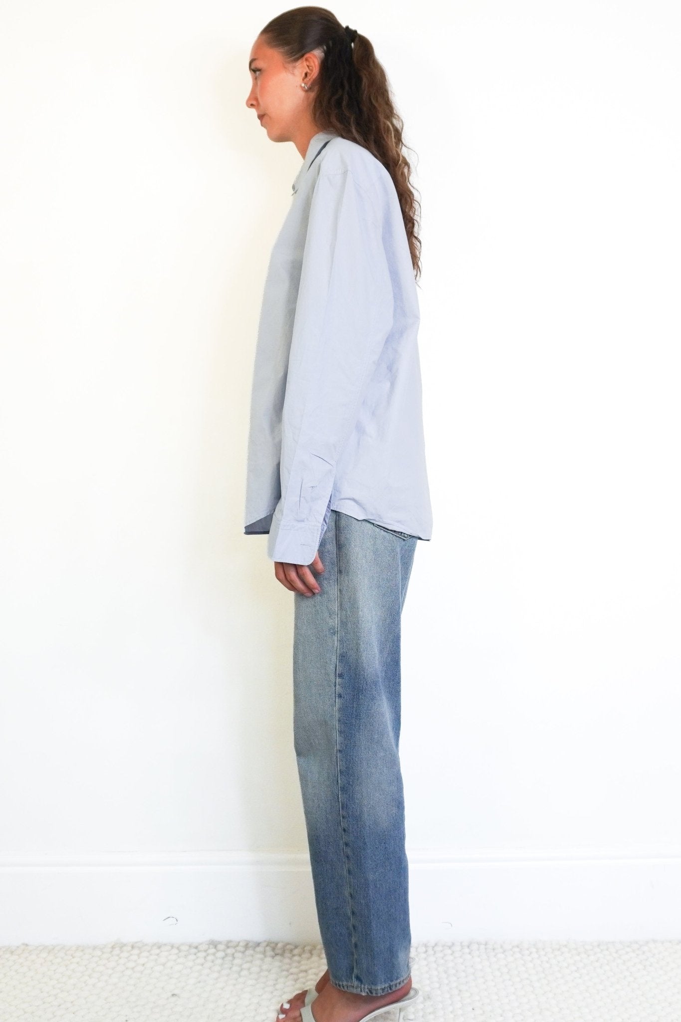Khaite Blue Cotton Button Down Shirt (RRP £1000) | Authentic Preloved - Reloved Again