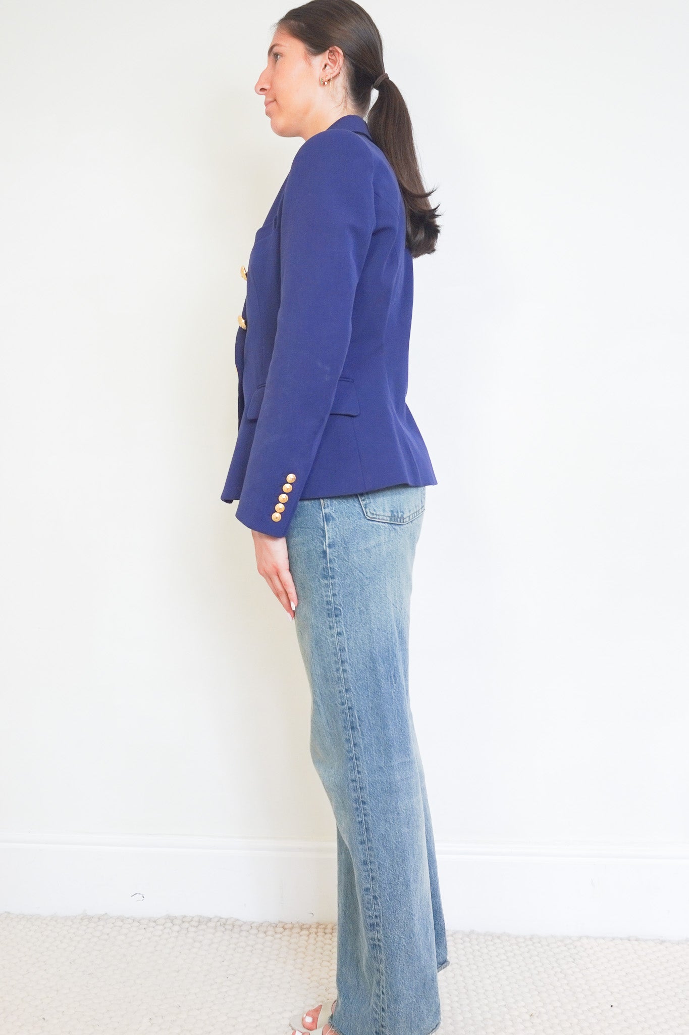 Balmain Navy Jacket RRP £1,290 | Authentic Preloved - Reloved Again