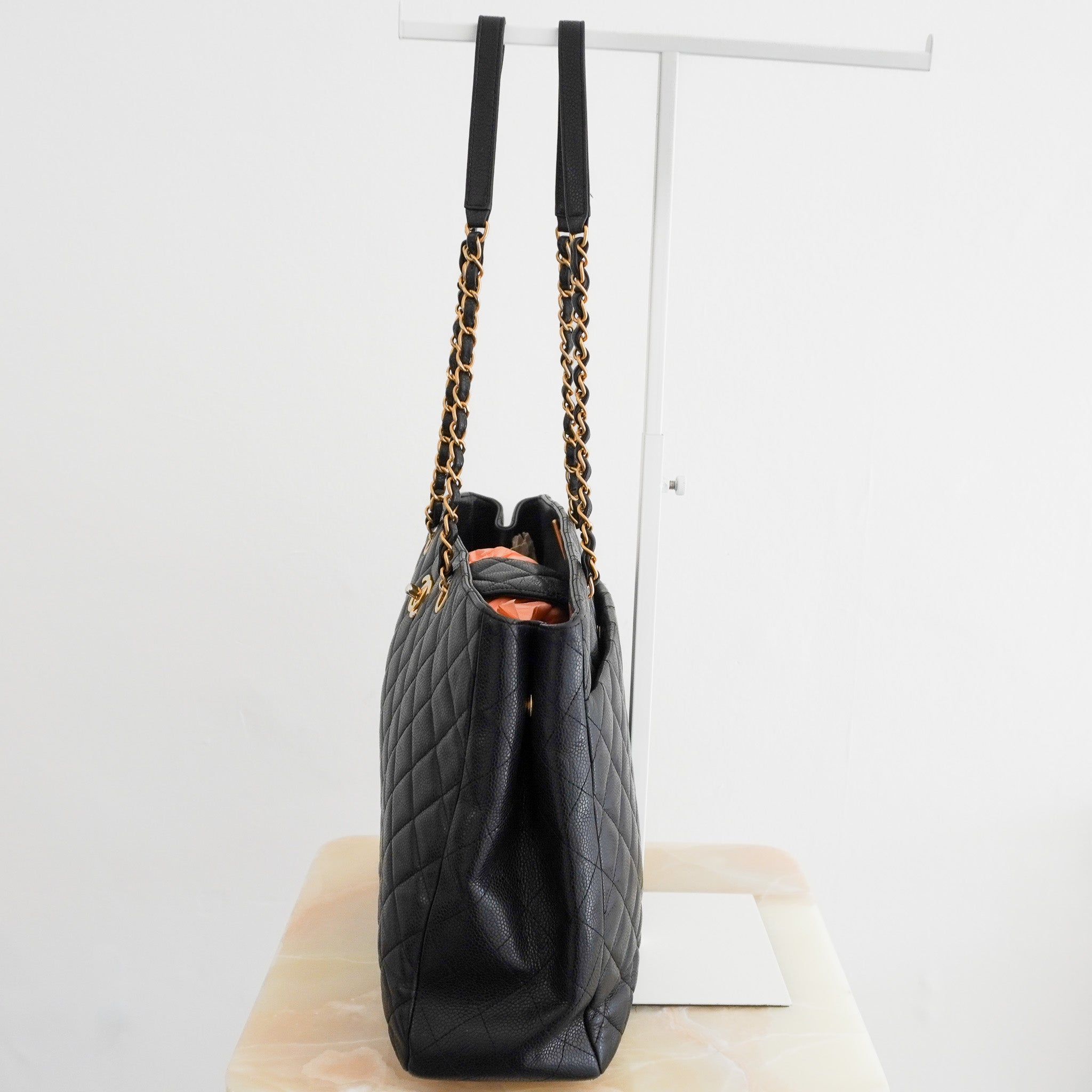 Chanel Grand Shopping Tote (GST) Black Caviar Leather Gold Hardware Bag | Authentic Preloved - Reloved Again