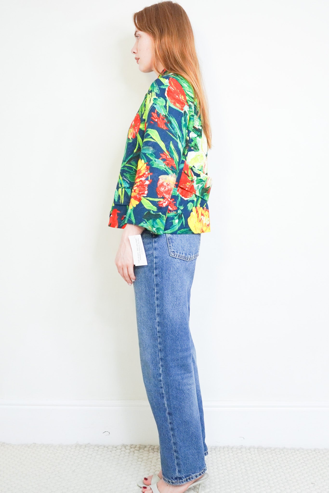 Side image of the Dolce & Gabbana Bold Floral Print Jacket