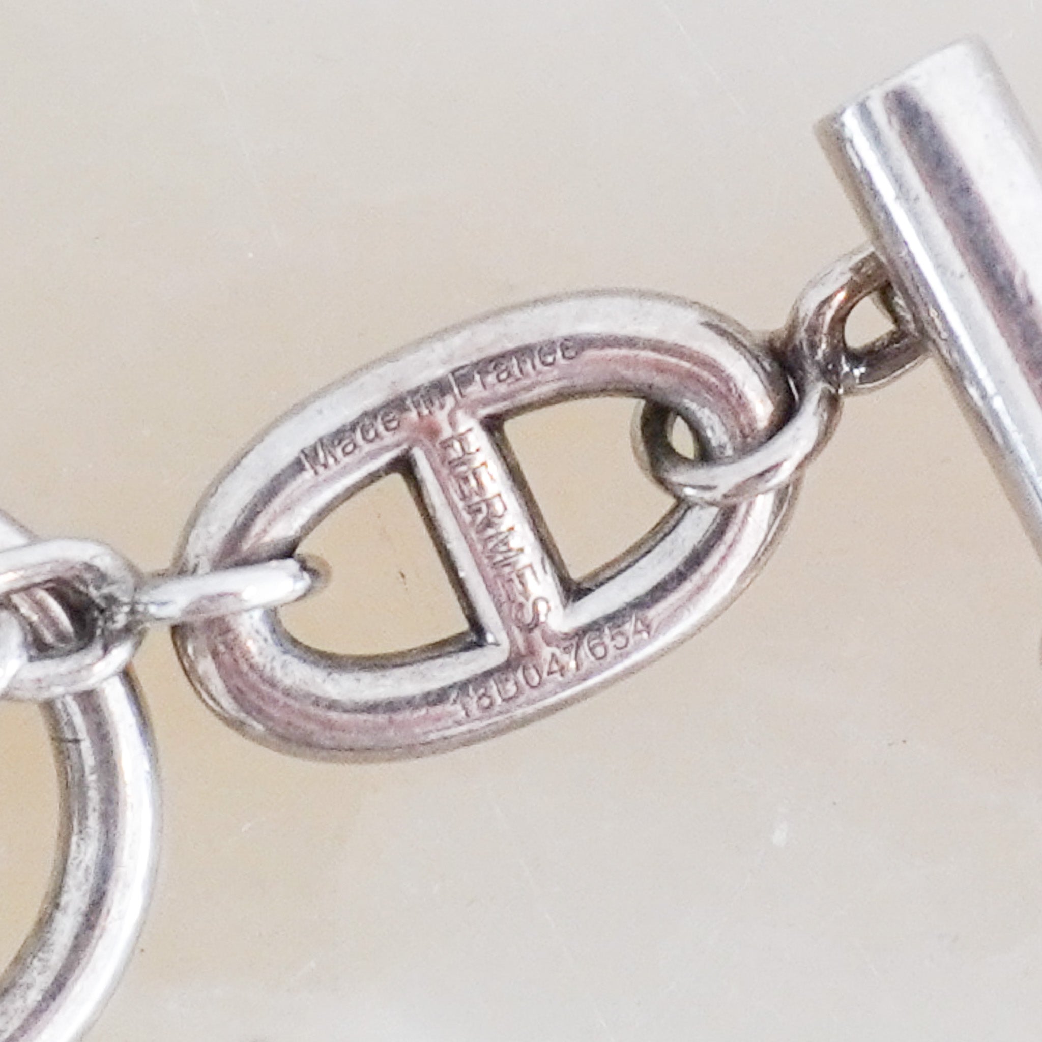 Side image of the Hermès Farandole Silver Necklace