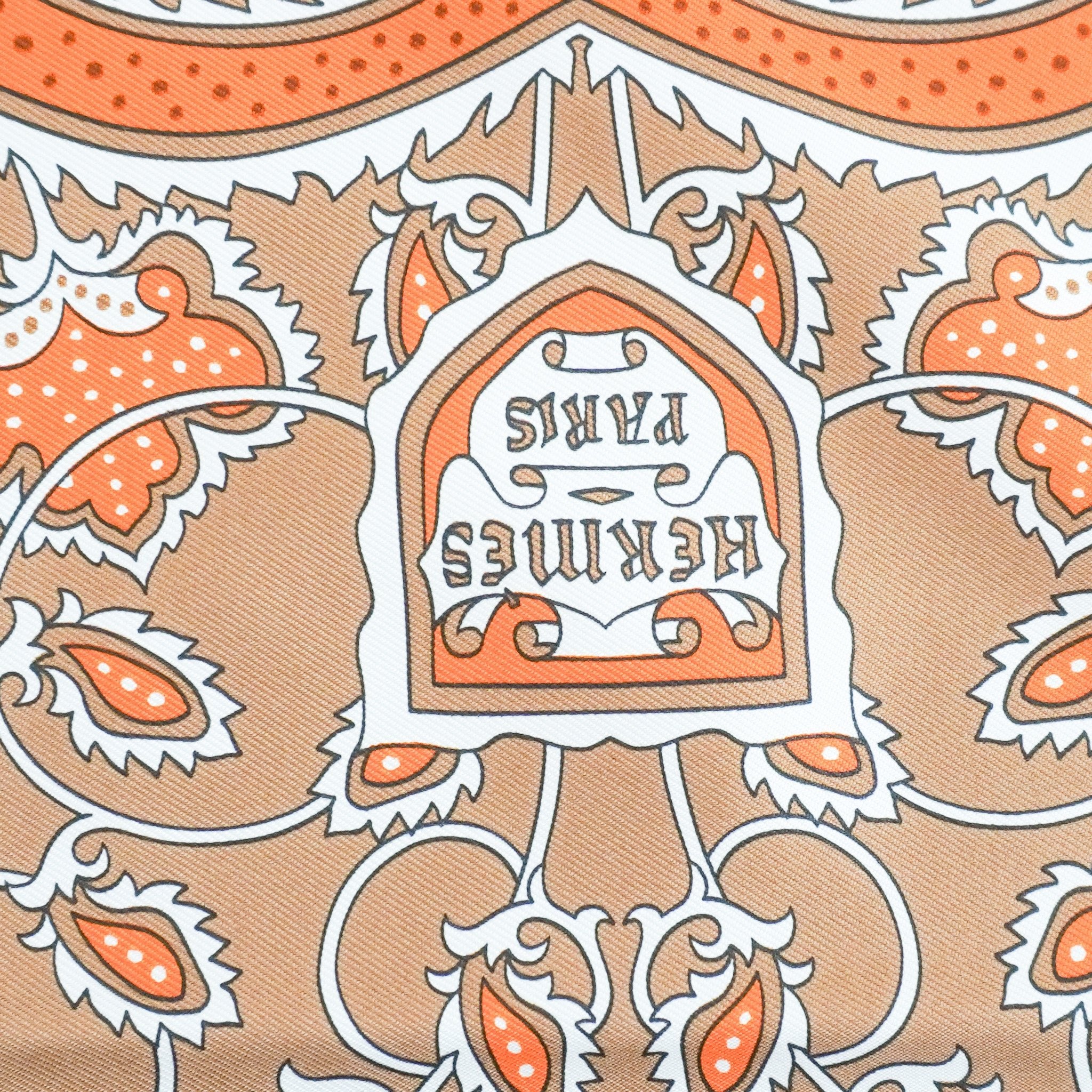 Side image of the Hermès H Enlumine Bandana Silk Scarf 